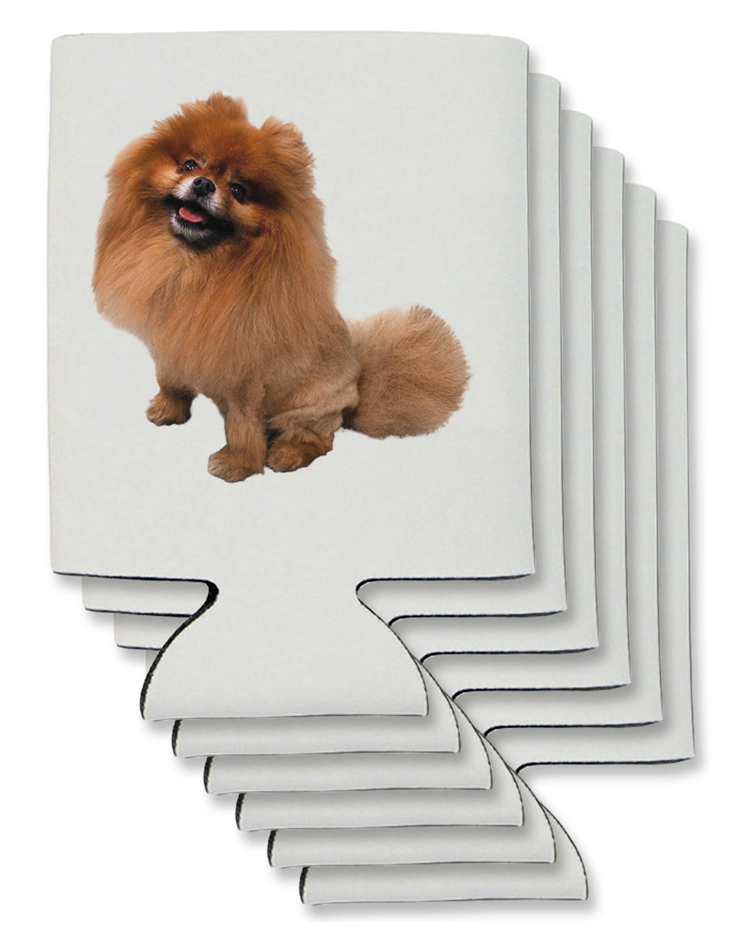 Pomeranian Sitting All Cute-Like Can / Bottle Insulator Coolers-Can Coolie-TooLoud-6-Davson Sales