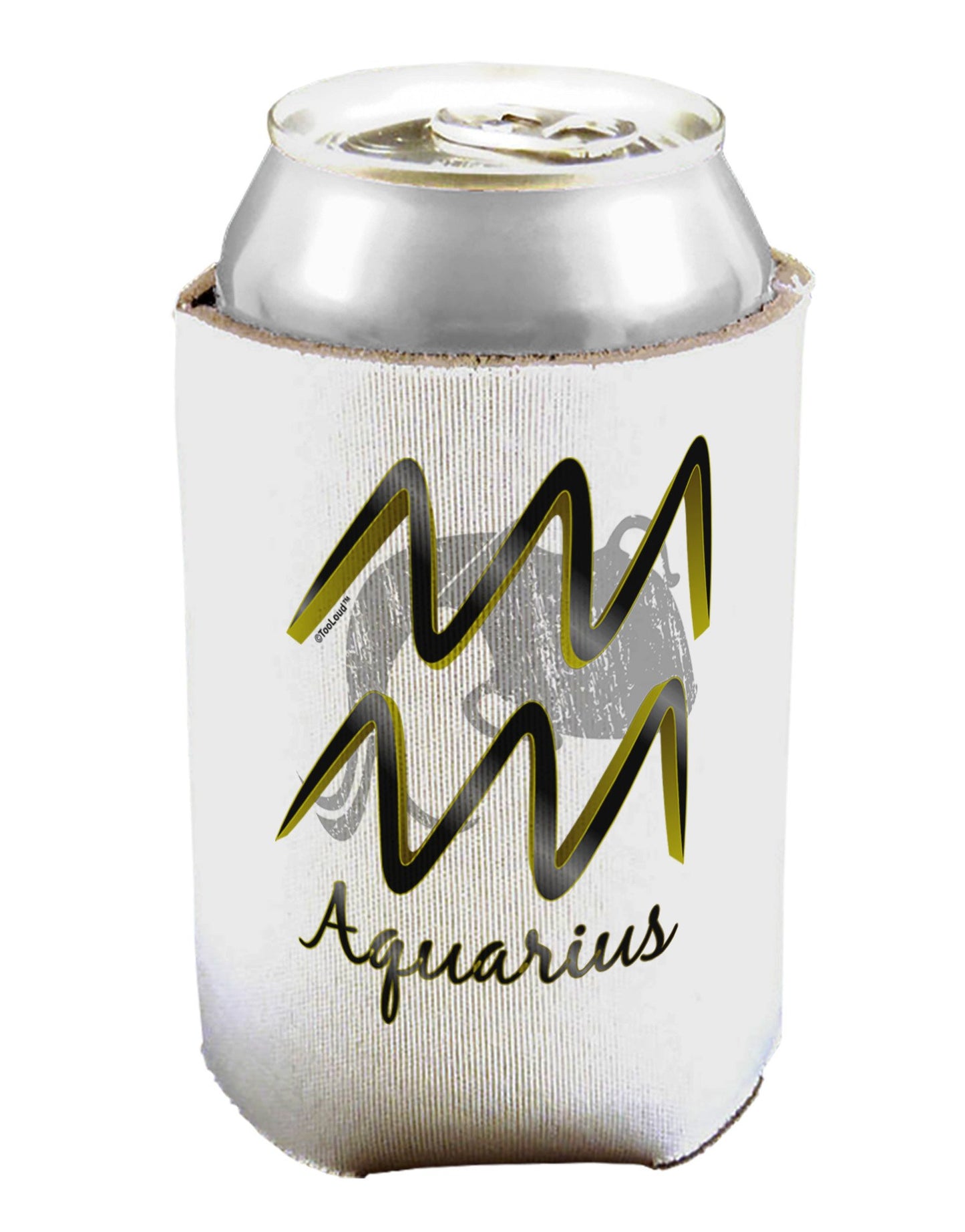 Aquarius Symbol Can / Bottle Insulator Coolers-Can Coolie-TooLoud-1-Davson Sales