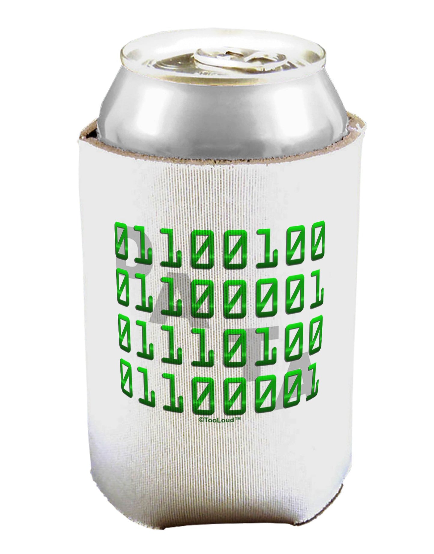 Binary Data Green Can / Bottle Insulator Coolers-Can Coolie-TooLoud-1-Davson Sales