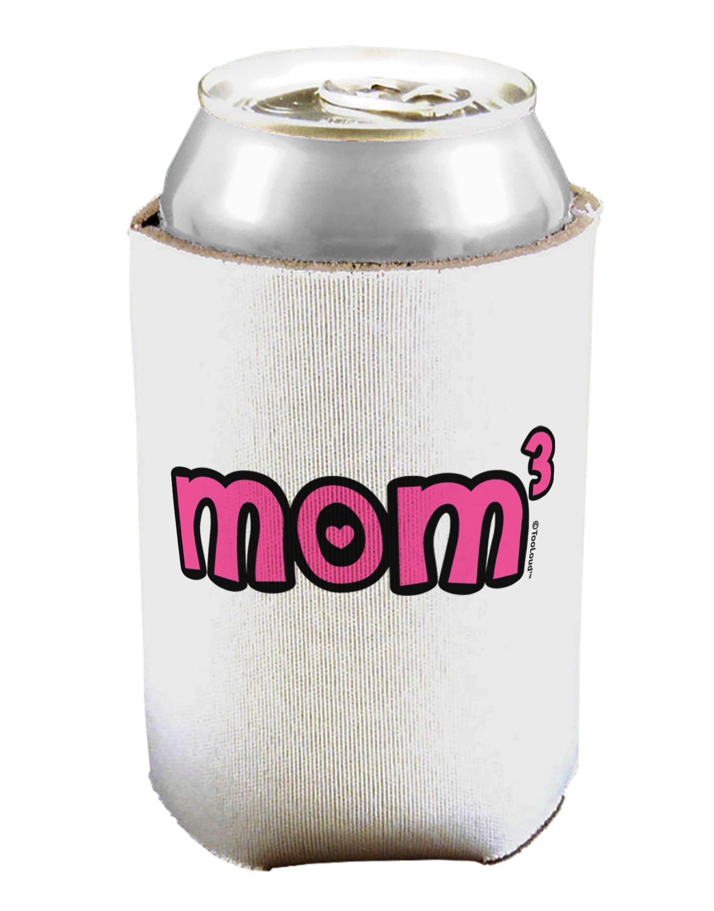 Mom Cubed - Cute Mom of Three Design Can / Bottle Insulator Coolers by TooLoud-Can Coolie-TooLoud-1-Davson Sales