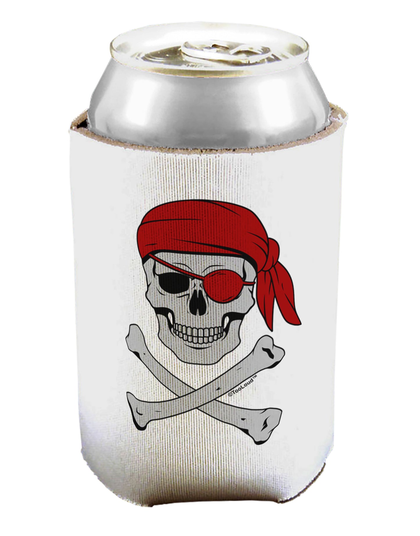 Pirate Skull Can / Bottle Insulator Coolers-Can Coolie-TooLoud-1-Davson Sales