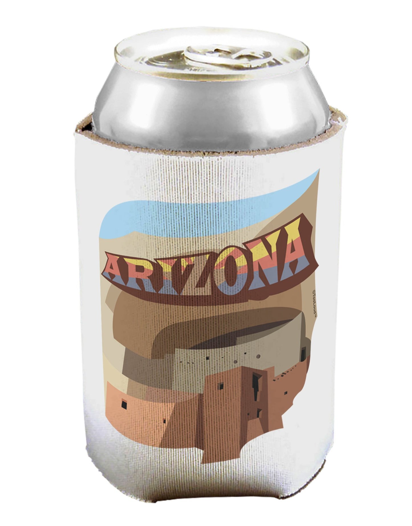 Arizona Montezuma Castle Can / Bottle Insulator Coolers-Can Coolie-TooLoud-1-Davson Sales