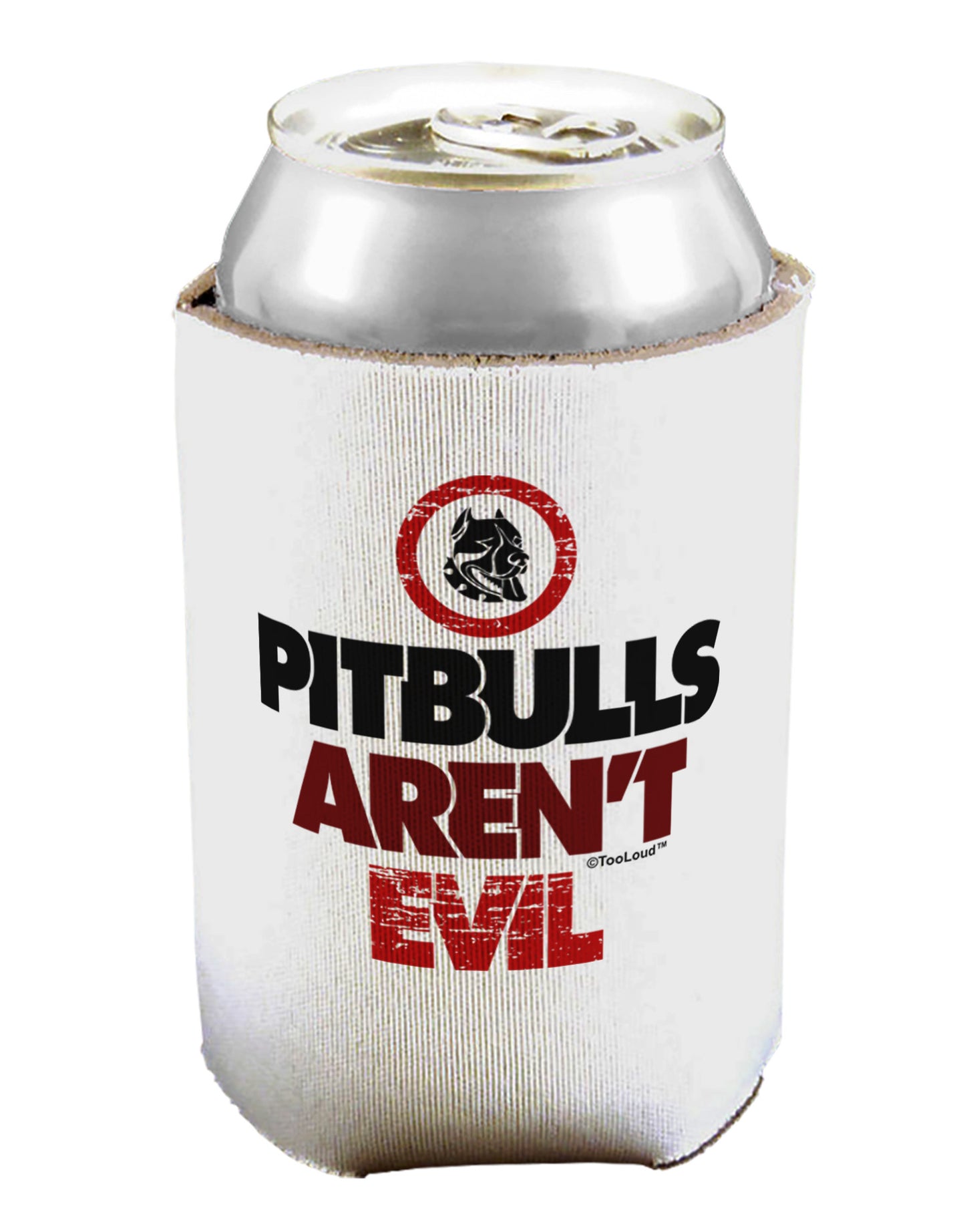 Distressed Pitbulls Aren't Evil Can / Bottle Insulator Coolers-Can Coolie-TooLoud-1-Davson Sales