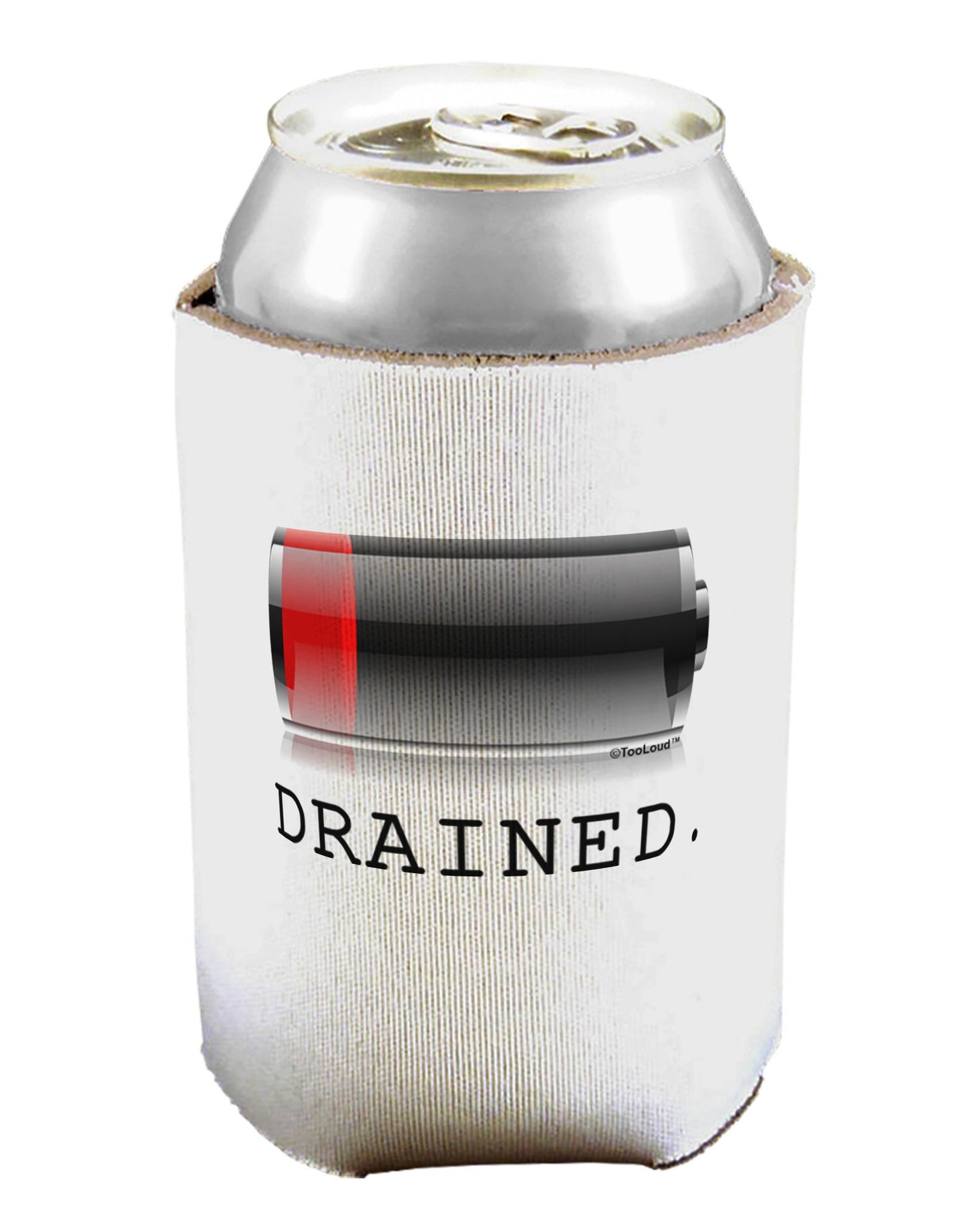 Battery Drained Can / Bottle Insulator Coolers-Can Coolie-TooLoud-1-Davson Sales