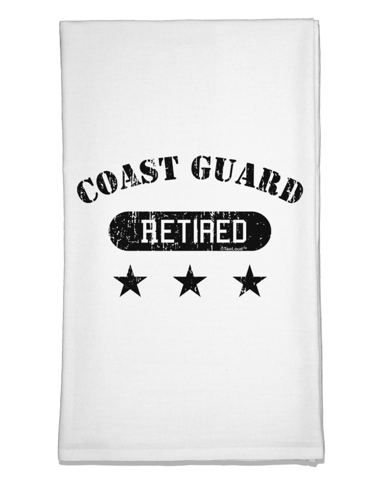 Retired Coast Guard Flour Sack Dish Towel by TooLoud-Flour Sack Dish Towel-TooLoud-White-Davson Sales
