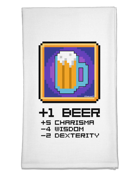 Pixel Beer Item Flour Sack Dish Towel-Flour Sack Dish Towel-TooLoud-White-Davson Sales