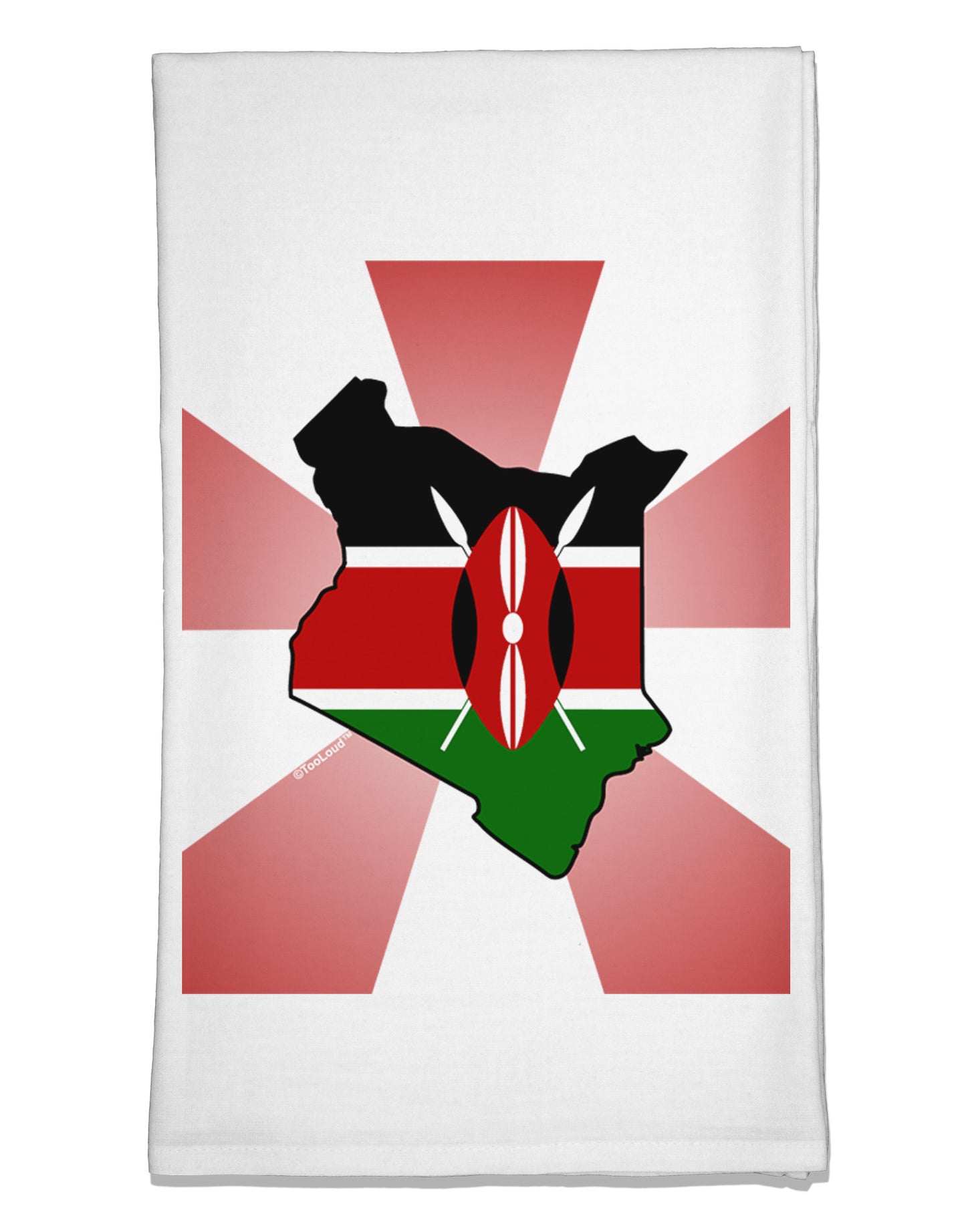 Kenya Flag Design Flour Sack Dish Towels-Flour Sack Dish Towel-TooLoud-White-Davson Sales