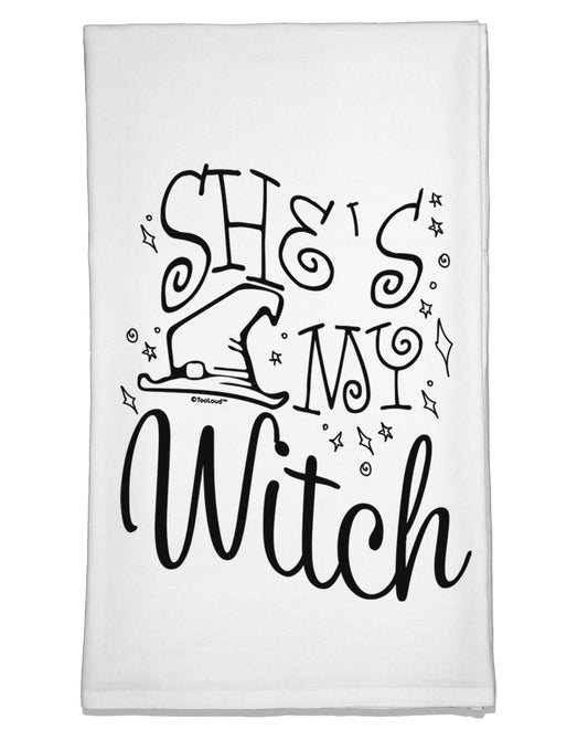 She's My Witch Flour Sack Dish Towel-Flour Sack Dish Towel-TooLoud-Davson Sales