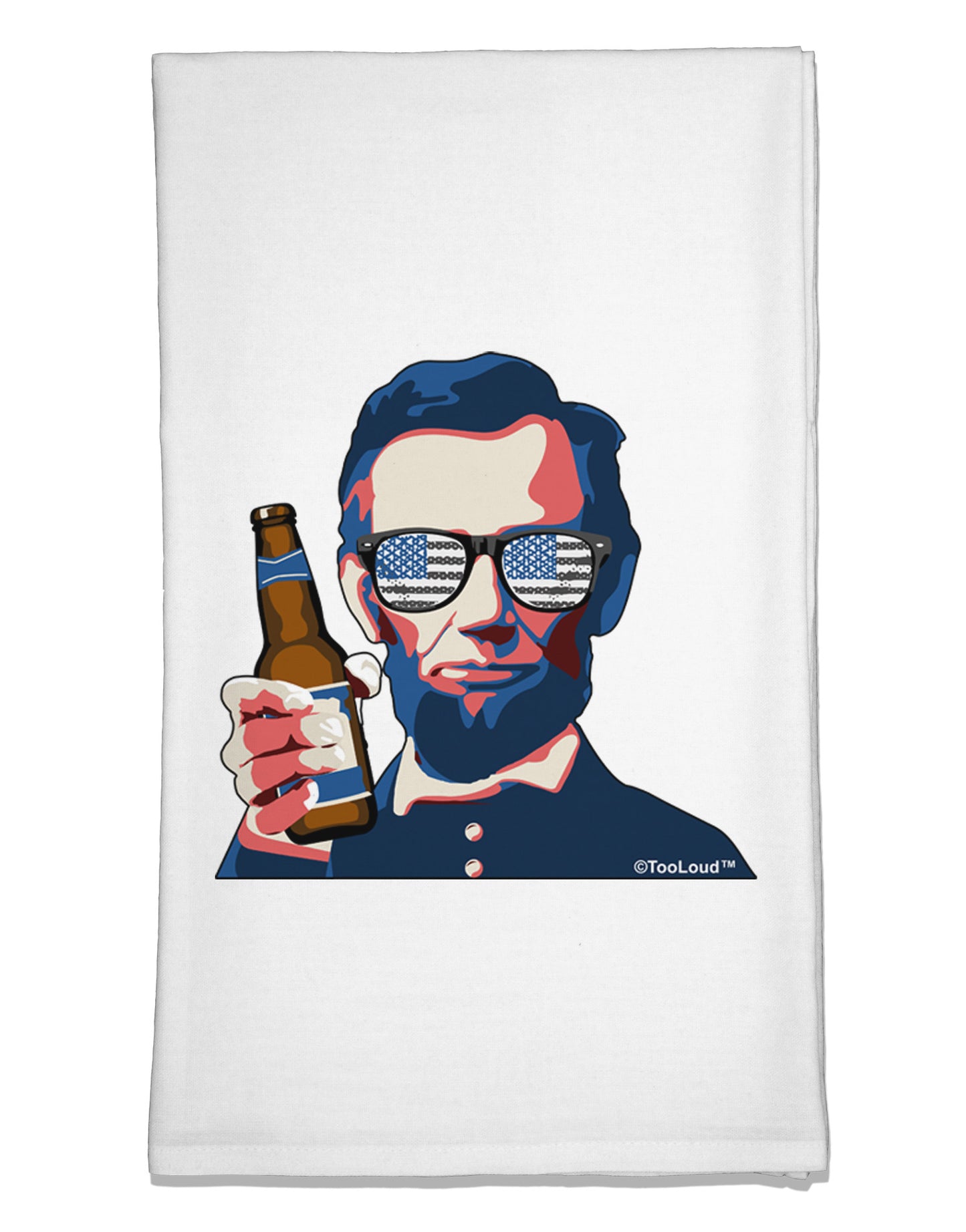 Abraham Drinkoln Flour Sack Dish Towel-Flour Sack Dish Towel-TooLoud-White-Davson Sales