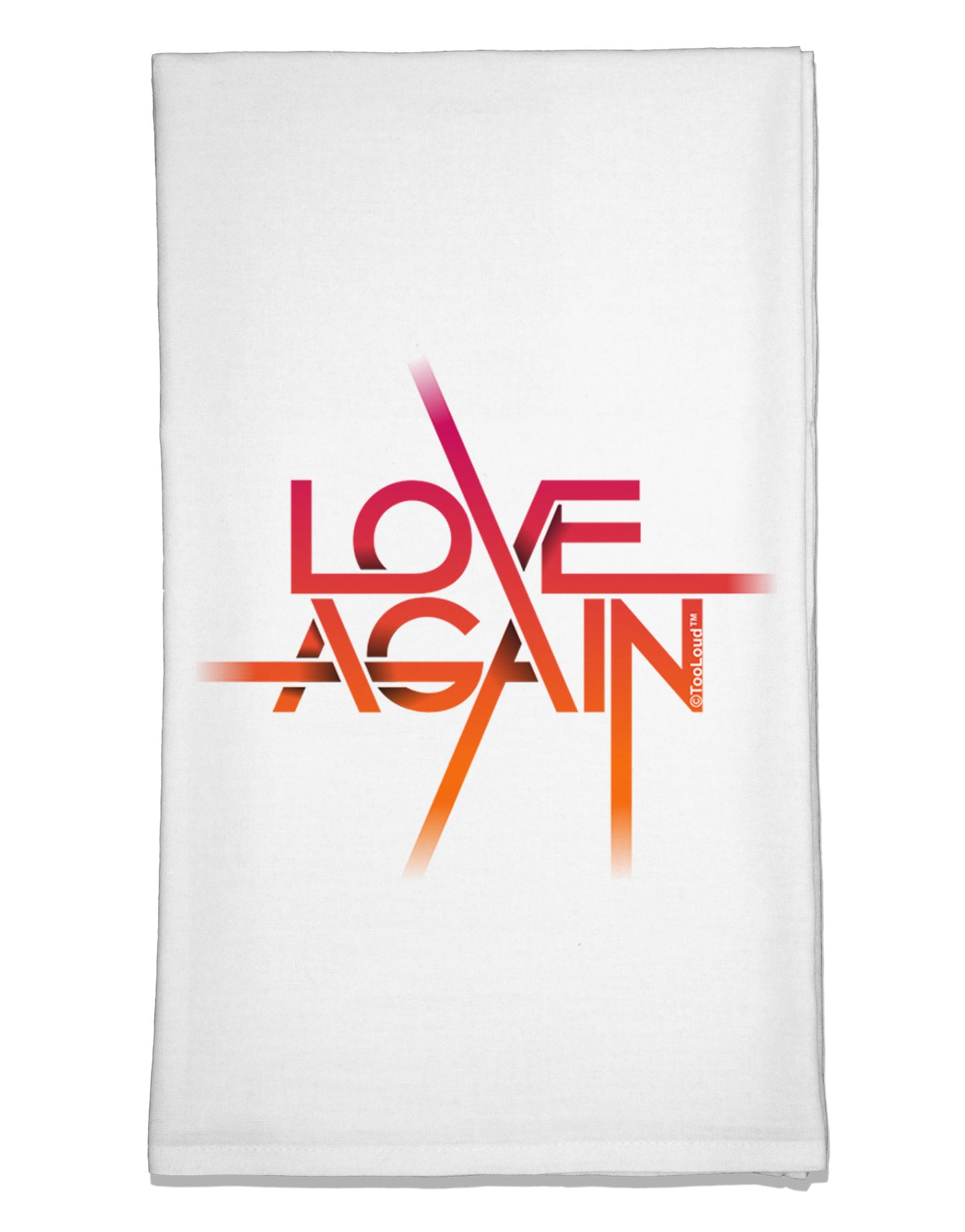 Love Again Typography Flour Sack Dish Towels-Flour Sack Dish Towel-TooLoud-White-Davson Sales