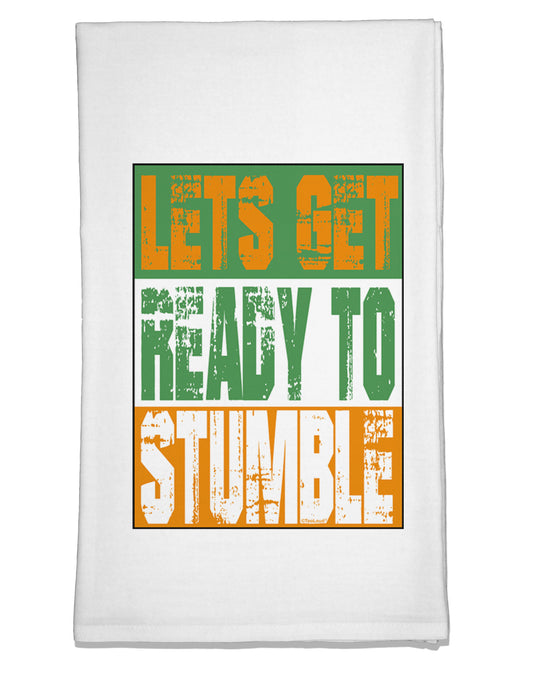 Lets Get Ready To Stumble Flour Sack Dish Towel by TooLoud-Flour Sack Dish Towel-TooLoud-White-Davson Sales