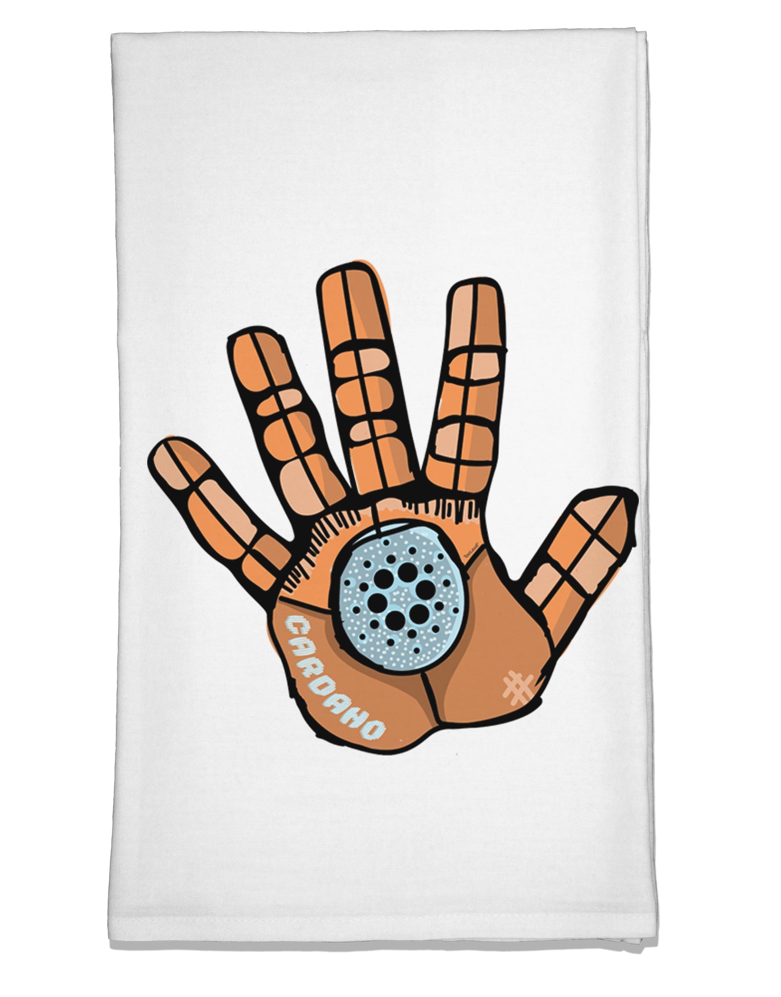 Cardano Hero Hand Flour Sack Dish Towel-Flour Sack Dish Towel-TooLoud-Davson Sales