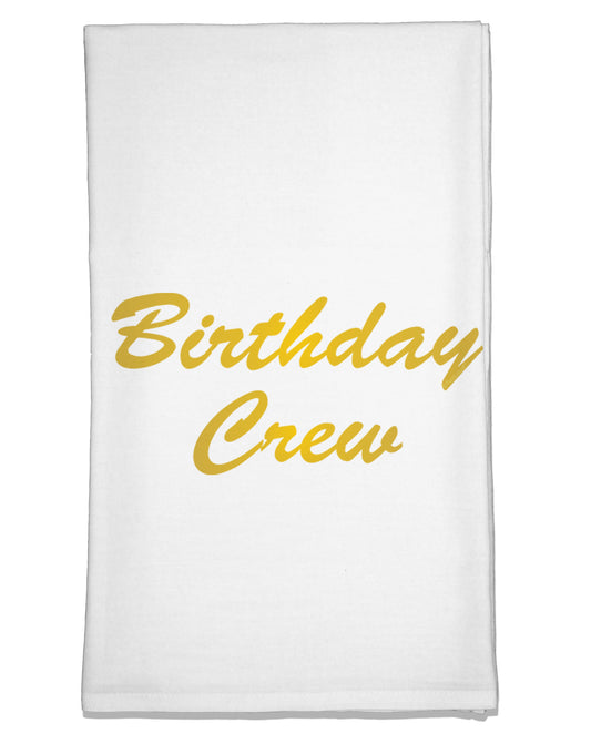 Birthday Crew Text Flour Sack Dish Towel by TooLoud-Flour Sack Dish Towel-TooLoud-White-Davson Sales