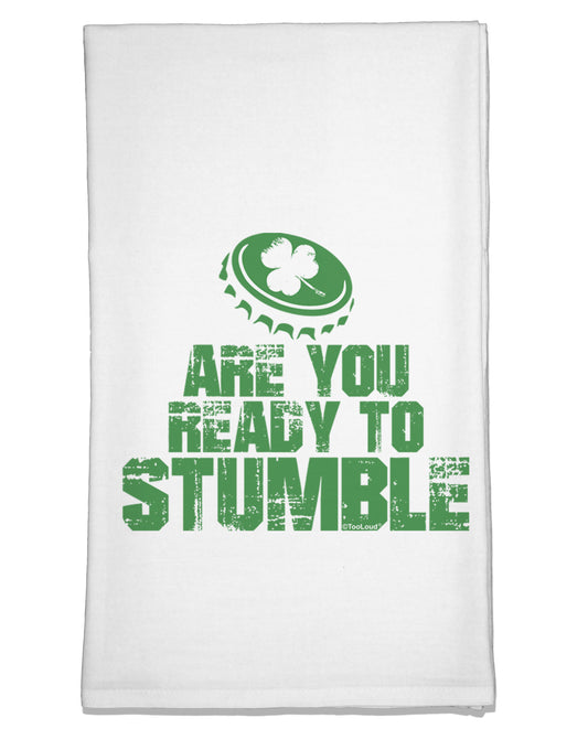 Are You Ready To Stumble Funny Flour Sack Dish Towel by TooLoud-Flour Sack Dish Towel-TooLoud-White-Davson Sales