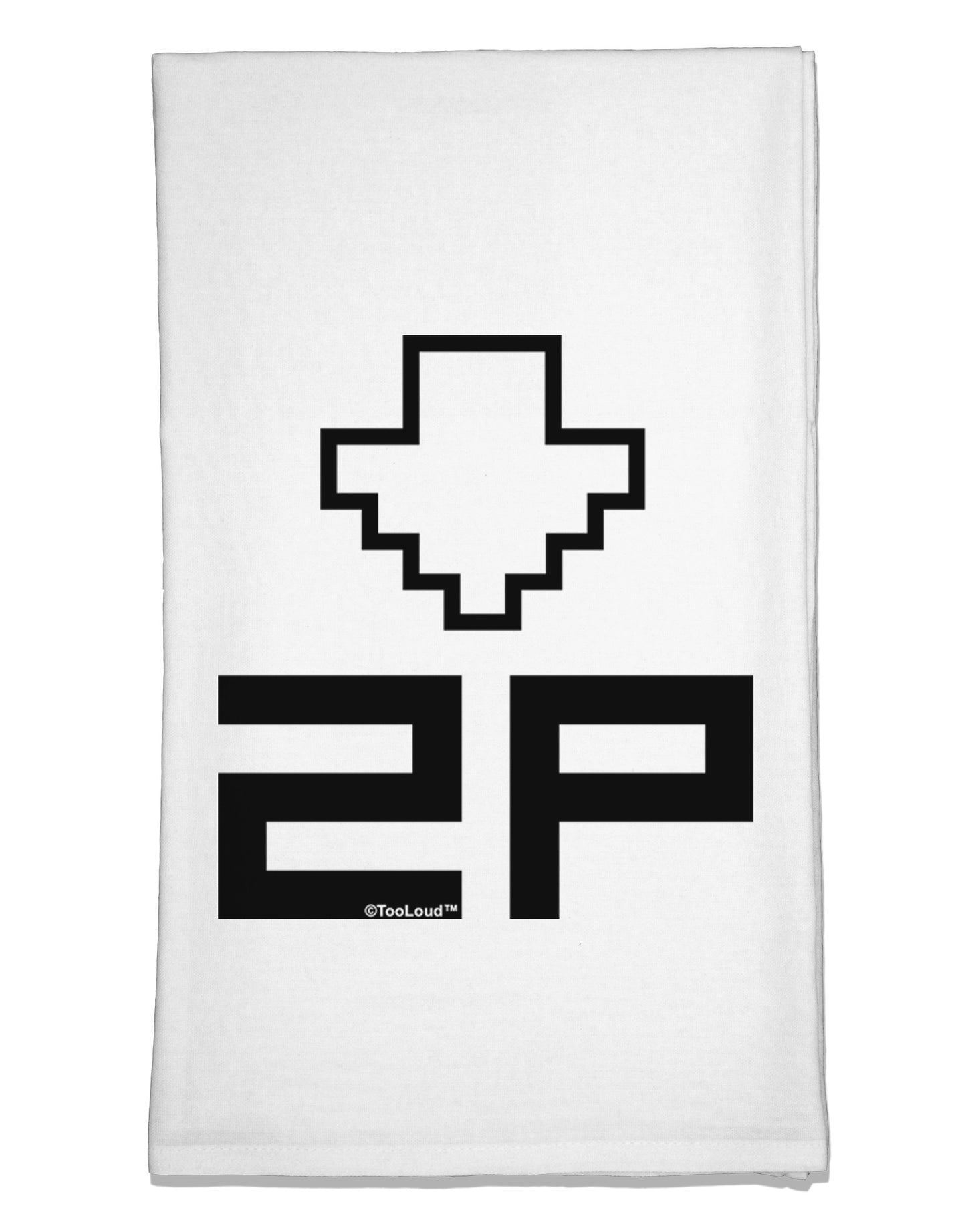 Player Two Selection Icon Flour Sack Dish Towels-Flour Sack Dish Towel-TooLoud-White-Davson Sales