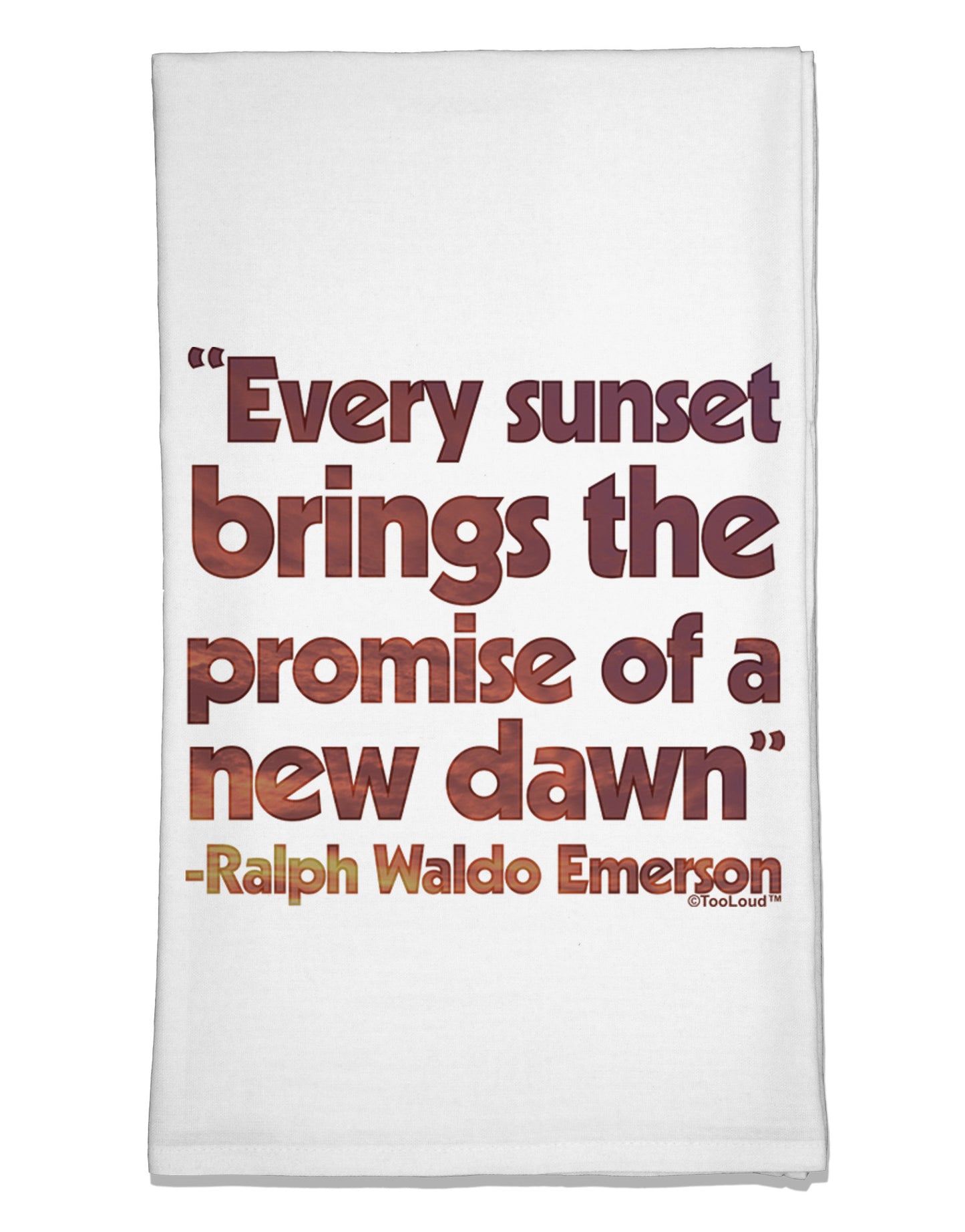 Emerson Sunset Quote Flour Sack Dish Towel-Flour Sack Dish Towel-TooLoud-Davson Sales