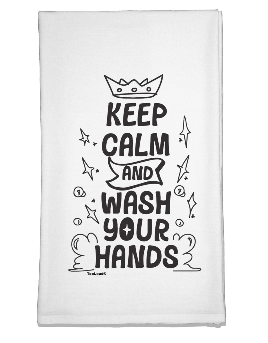 Keep Calm and Wash Your Hands Flour Sack Dish Towel-Flour Sack Dish Towel-TooLoud-Davson Sales