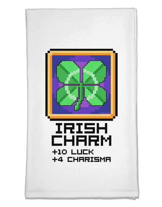 Pixel Irish Charm Item Flour Sack Dish Towel-Flour Sack Dish Towel-TooLoud-White-Davson Sales