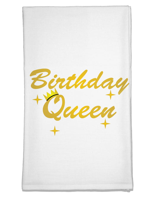 Birthday Queen Text Flour Sack Dish Towel by TooLoud-Flour Sack Dish Towel-TooLoud-White-Davson Sales
