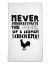 A Woman With Chickens Flour Sack Dish Towel by TooLoud-Flour Sack Dish Towel-TooLoud-White-Davson Sales