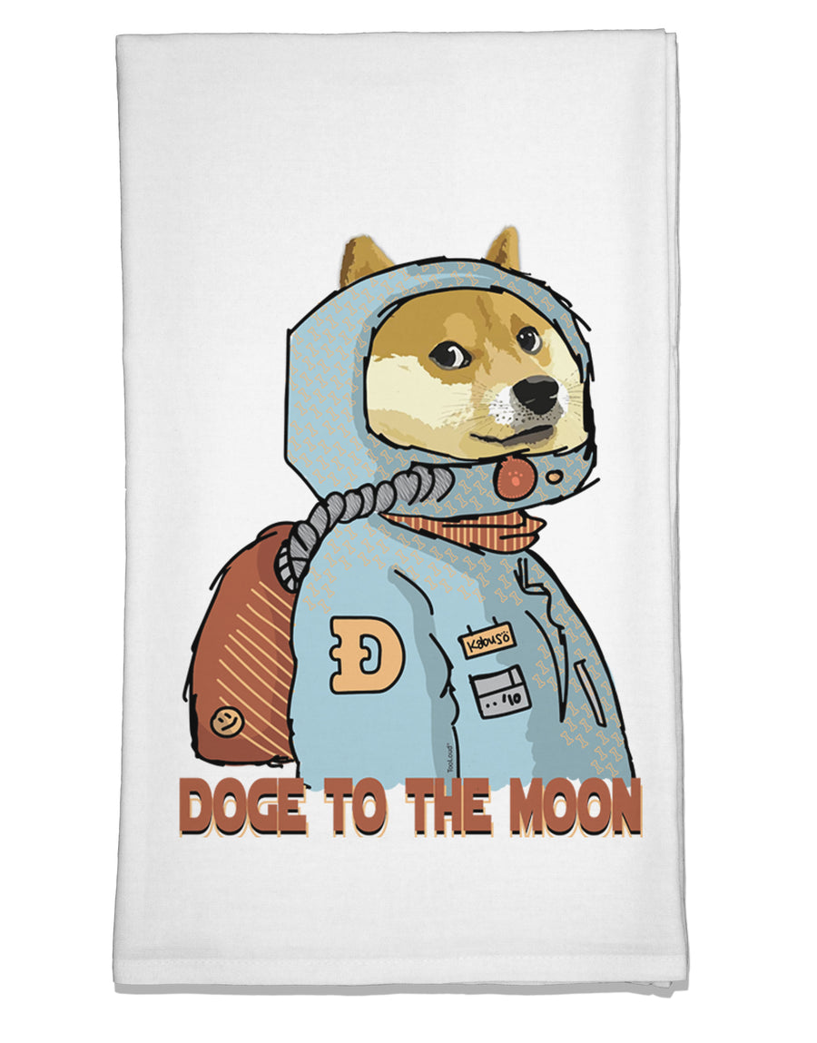 Doge to the Moon Flour Sack Dish Towel-Flour Sack Dish Towel-TooLoud-Davson Sales