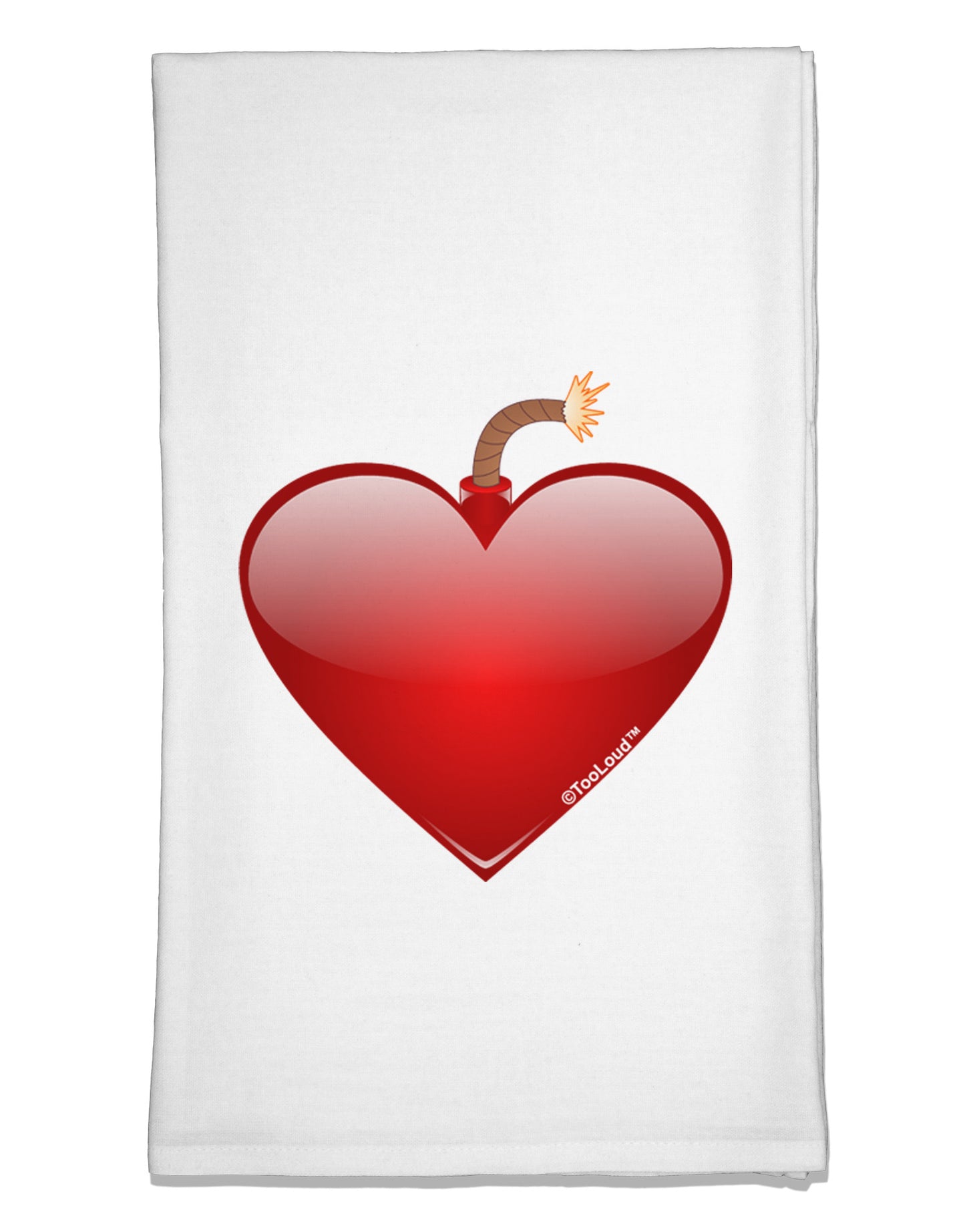Love Bomb Flour Sack Dish Towels-Flour Sack Dish Towel-TooLoud-White-Davson Sales