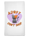 Adopt Don't Shop Cute Kitty Flour Sack Dish Towel-Flour Sack Dish Towel-TooLoud-White-Davson Sales