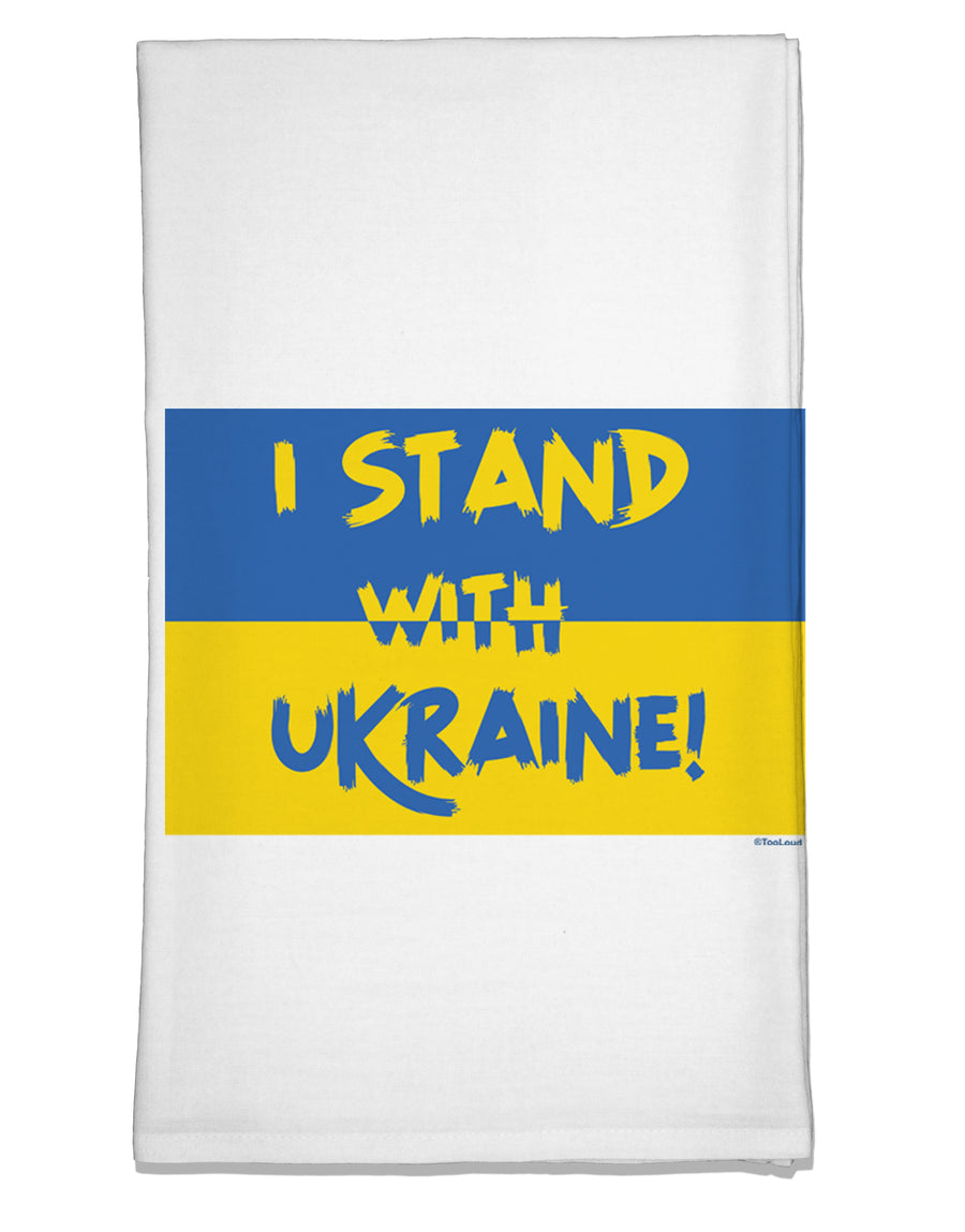 I stand with Ukraine Flag Flour Sack Dish Towel-Flour Sack Dish Towel-TooLoud-Davson Sales