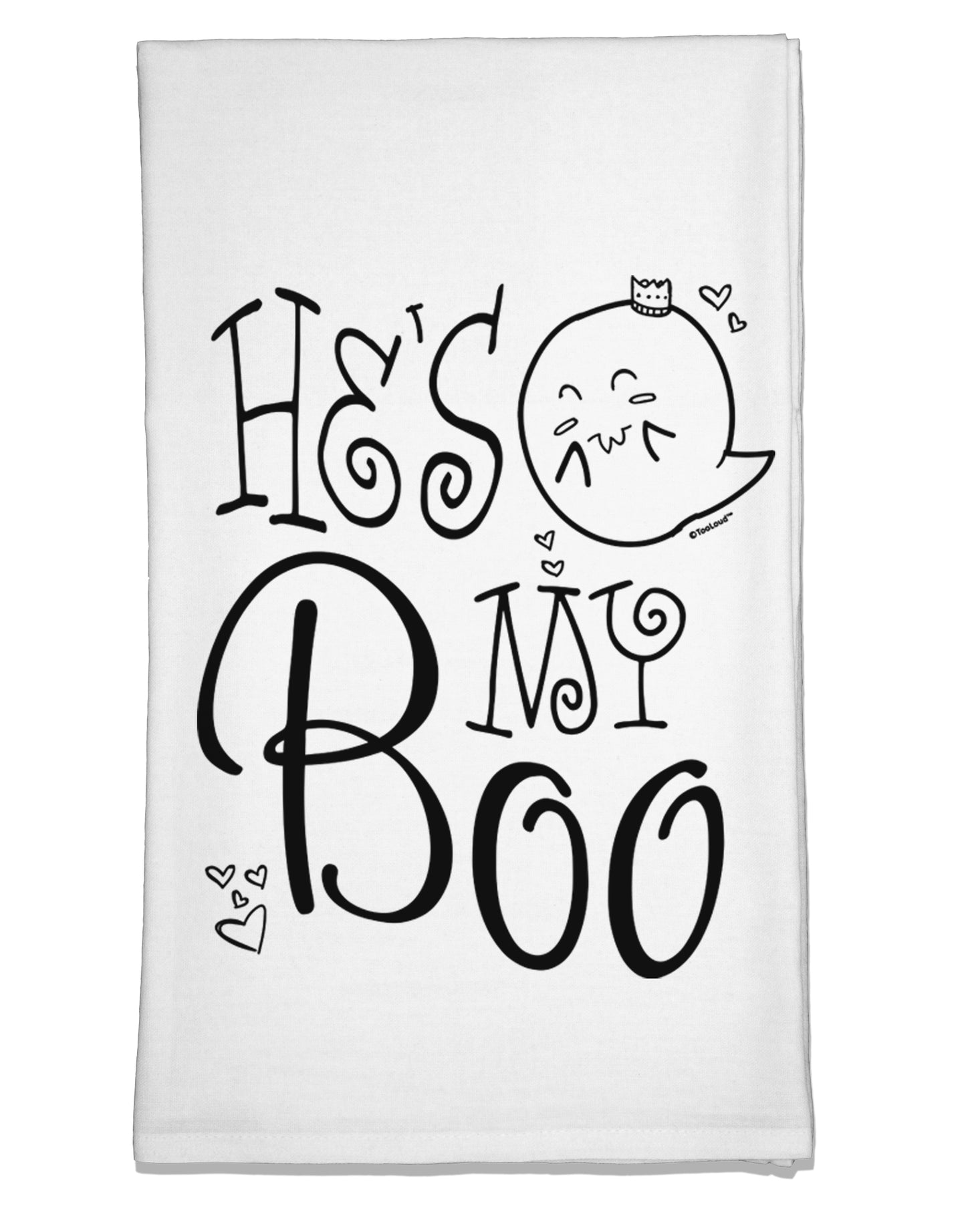 He's My Boo Flour Sack Dish Towel-Flour Sack Dish Towel-TooLoud-Davson Sales
