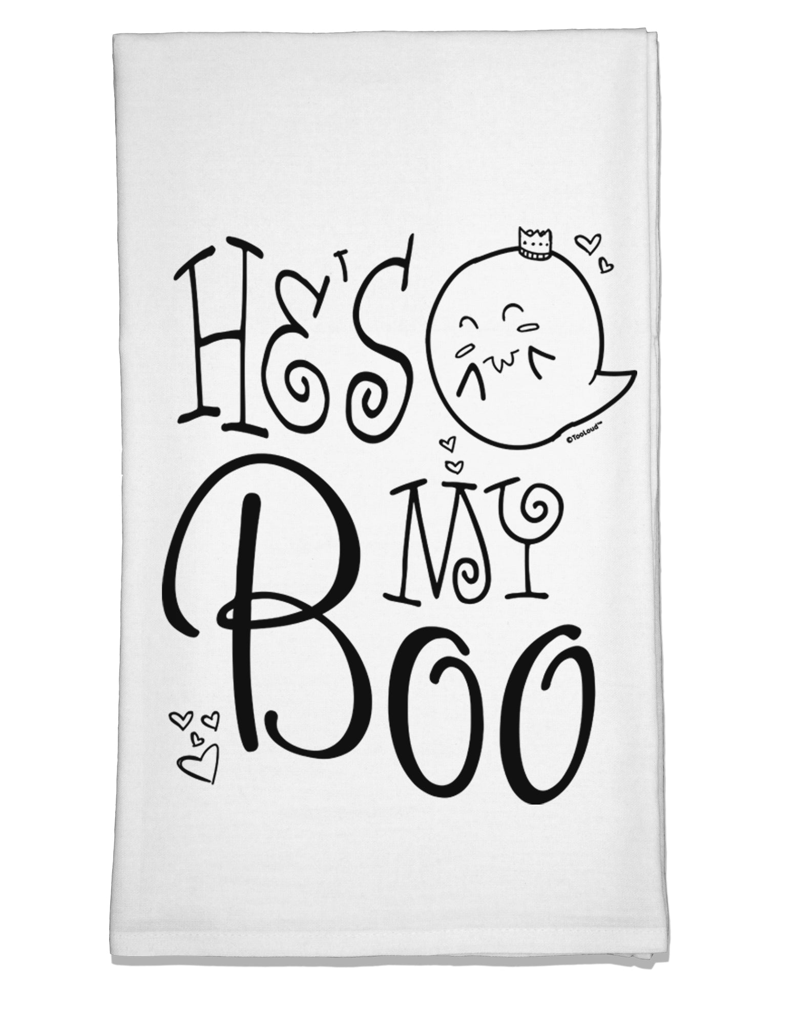 He's My Boo Flour Sack Dish Towel-Flour Sack Dish Towel-TooLoud-Davson Sales
