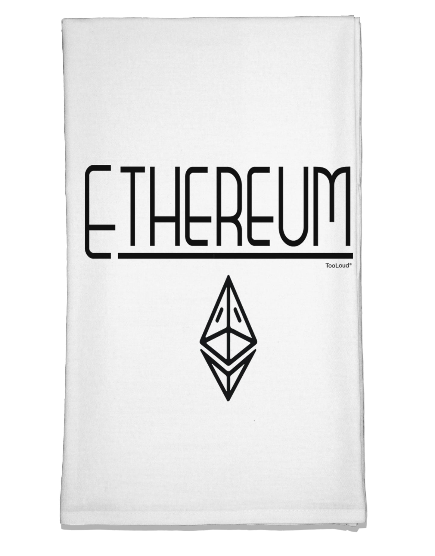 Ethereum with logo Flour Sack Dish Towel-Flour Sack Dish Towel-TooLoud-Davson Sales