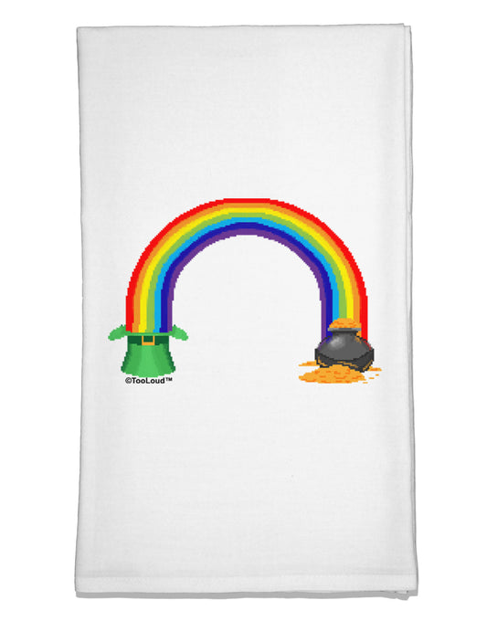 Pixel Pot of Gold Flour Sack Dish Towel-Flour Sack Dish Towel-TooLoud-White-Davson Sales