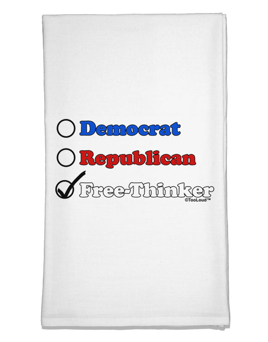 Free Thinker Checklist Flour Sack Dish Towel-Flour Sack Dish Towel-TooLoud-White-Davson Sales