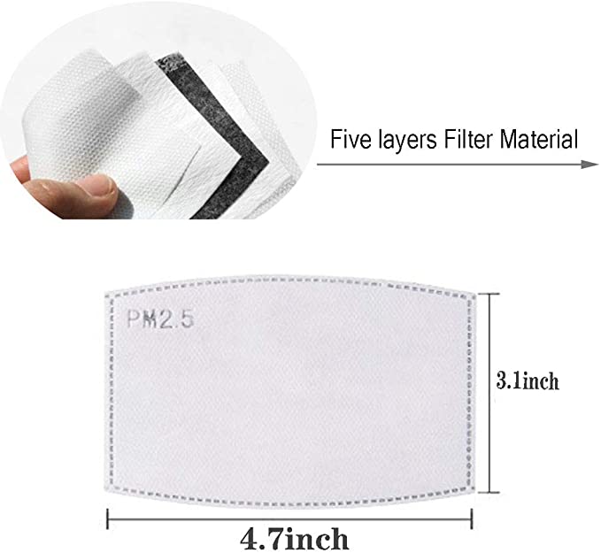 Pm2.5 Activated Carbon Filters 10 Pack-face mask-Any Mask-Davson Sales