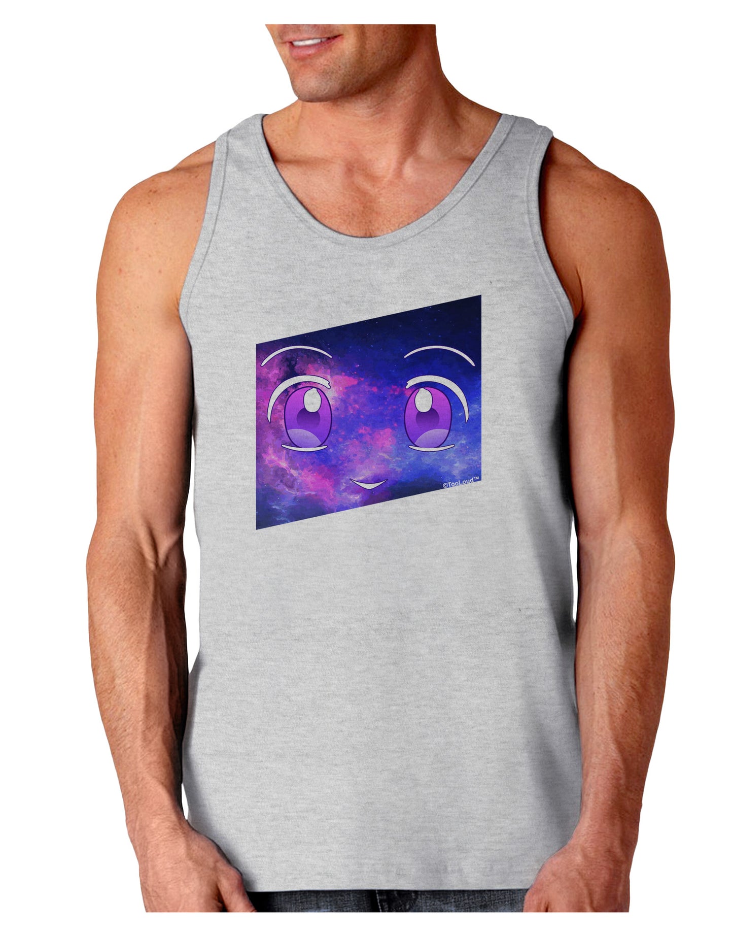Cute Cosmic Eyes Loose Tank Top-Loose Tank Top-TooLoud-AshGray-Small-Davson Sales
