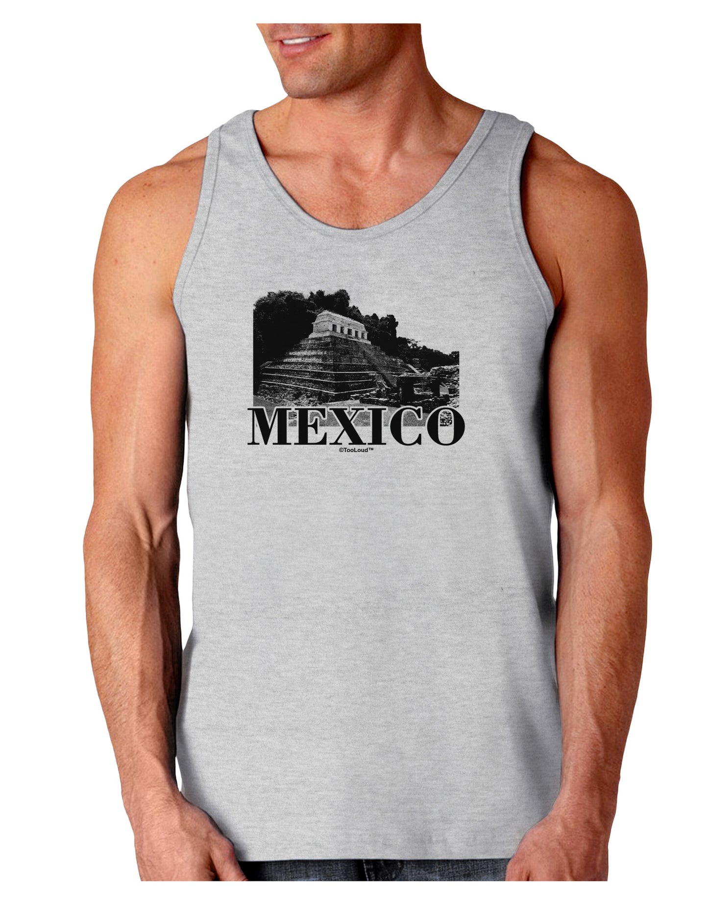 Mexico - Temple No 2 Loose Tank Top-Loose Tank Top-TooLoud-AshGray-Small-Davson Sales
