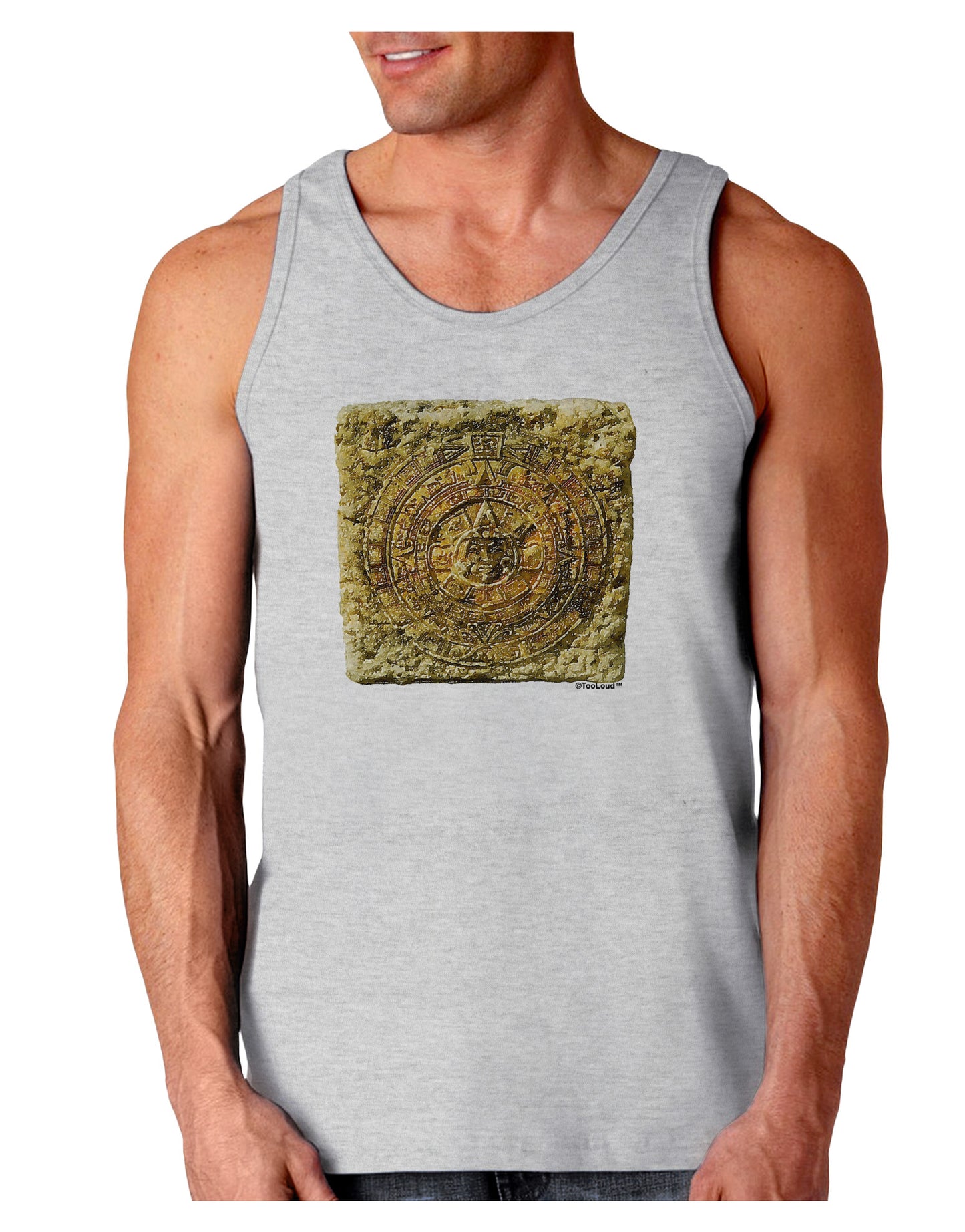 Stone Carving Sepia Loose Tank Top-Loose Tank Top-TooLoud-AshGray-Small-Davson Sales