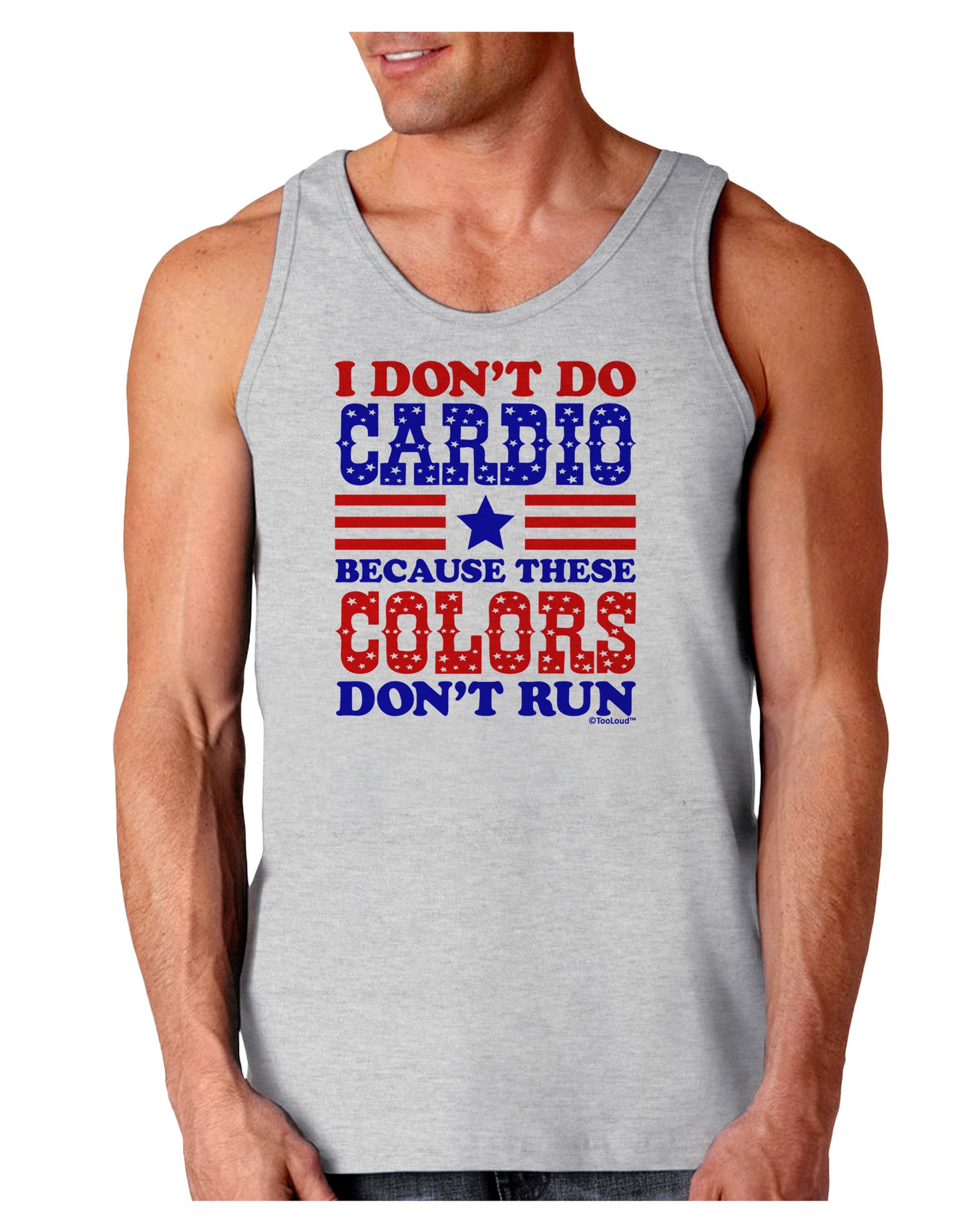 I Don't Do Cardio Because These Colors Don't Run Loose Tank Top-Loose Tank Top-TooLoud-AshGray-Small-Davson Sales