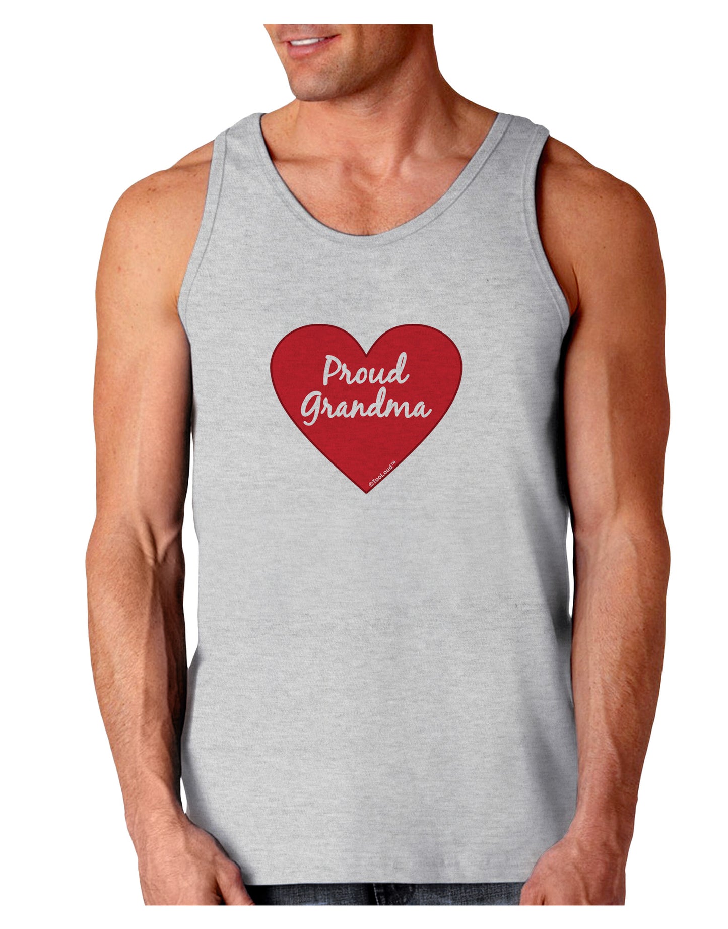 Proud Grandma Heart Loose Tank Top-Loose Tank Top-TooLoud-AshGray-Small-Davson Sales
