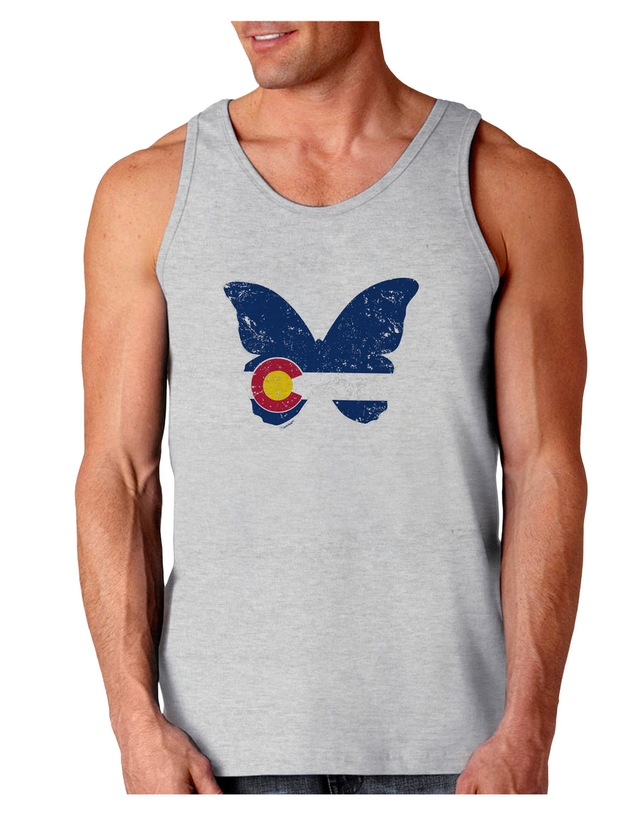 Grunge Colorado Butterfly Flag Loose Tank Top-Mens-LooseTanktops-TooLoud-White-Small-Davson Sales
