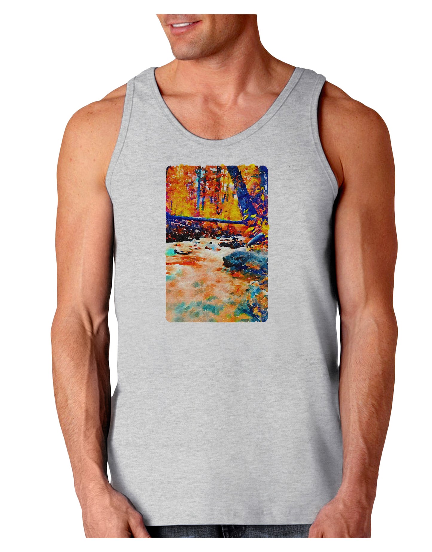 Mt Shavano Colorado Watercolor Loose Tank Top-Loose Tank Top-TooLoud-AshGray-Small-Davson Sales