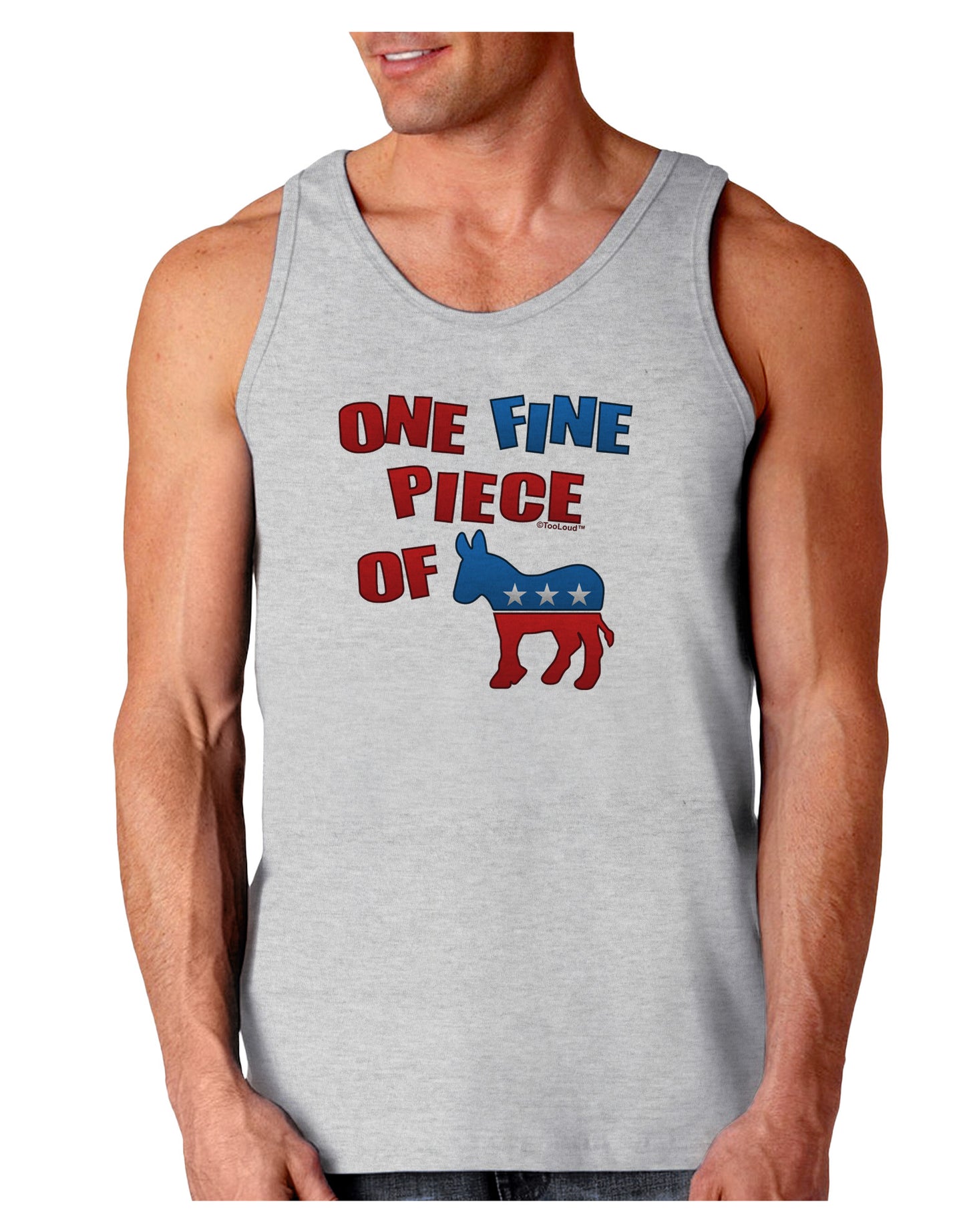 One Fine Piece Of - Democrat Loose Tank Top-Loose Tank Top-TooLoud-AshGray-Small-Davson Sales