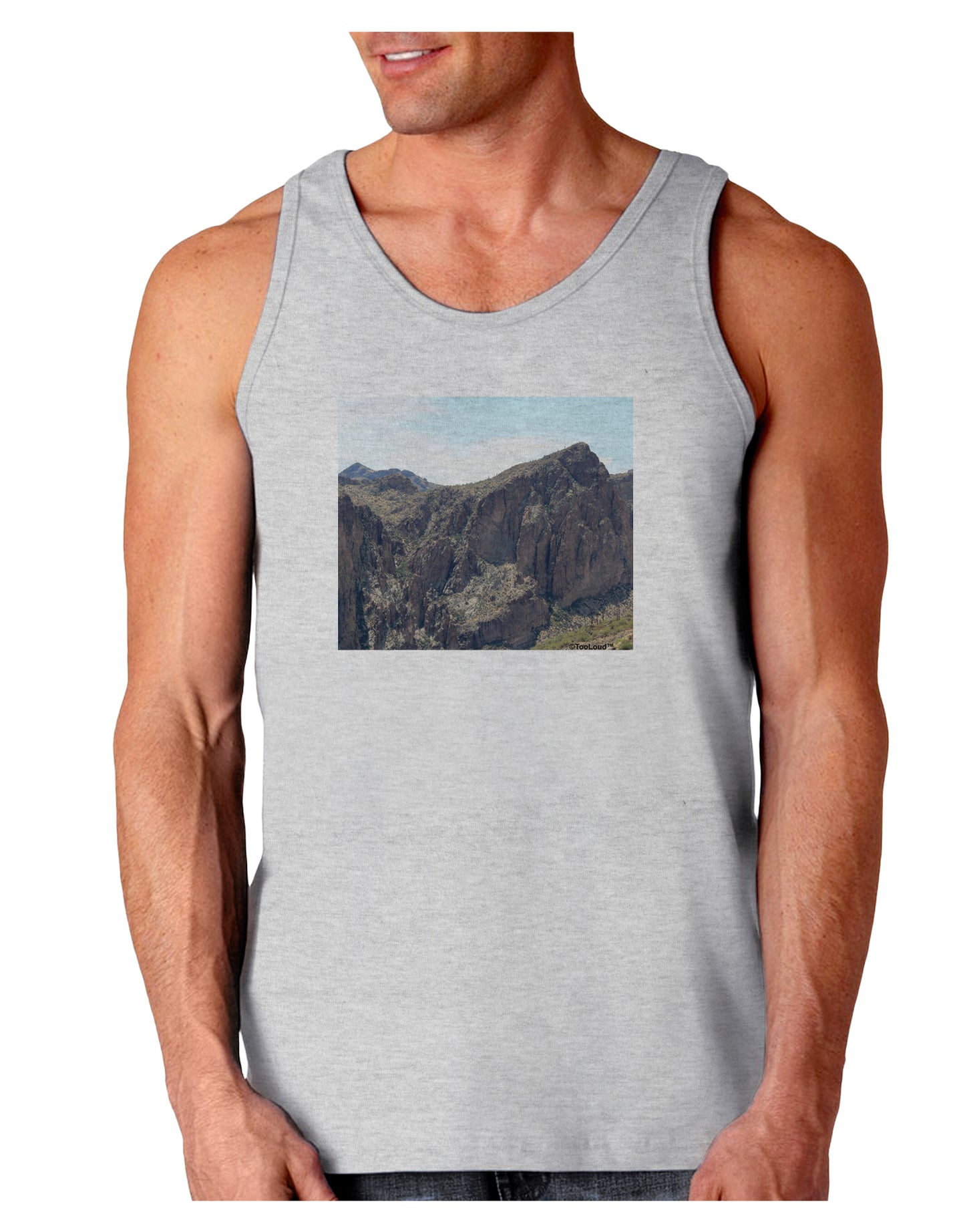 Arizona Saguaro Lake Mountains Loose Tank Top-Loose Tank Top-TooLoud-AshGray-Small-Davson Sales