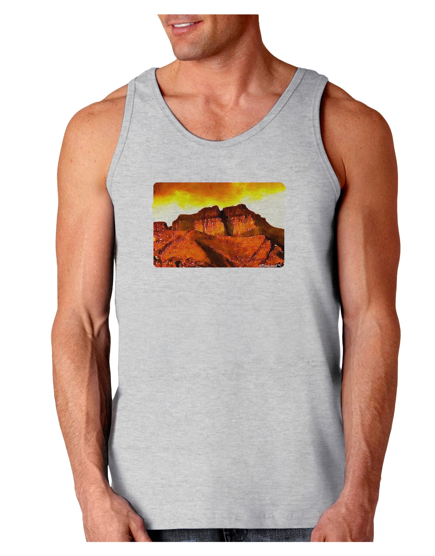 San Juan Mountain Range CO Loose Tank Top-Loose Tank Top-TooLoud-AshGray-Small-Davson Sales