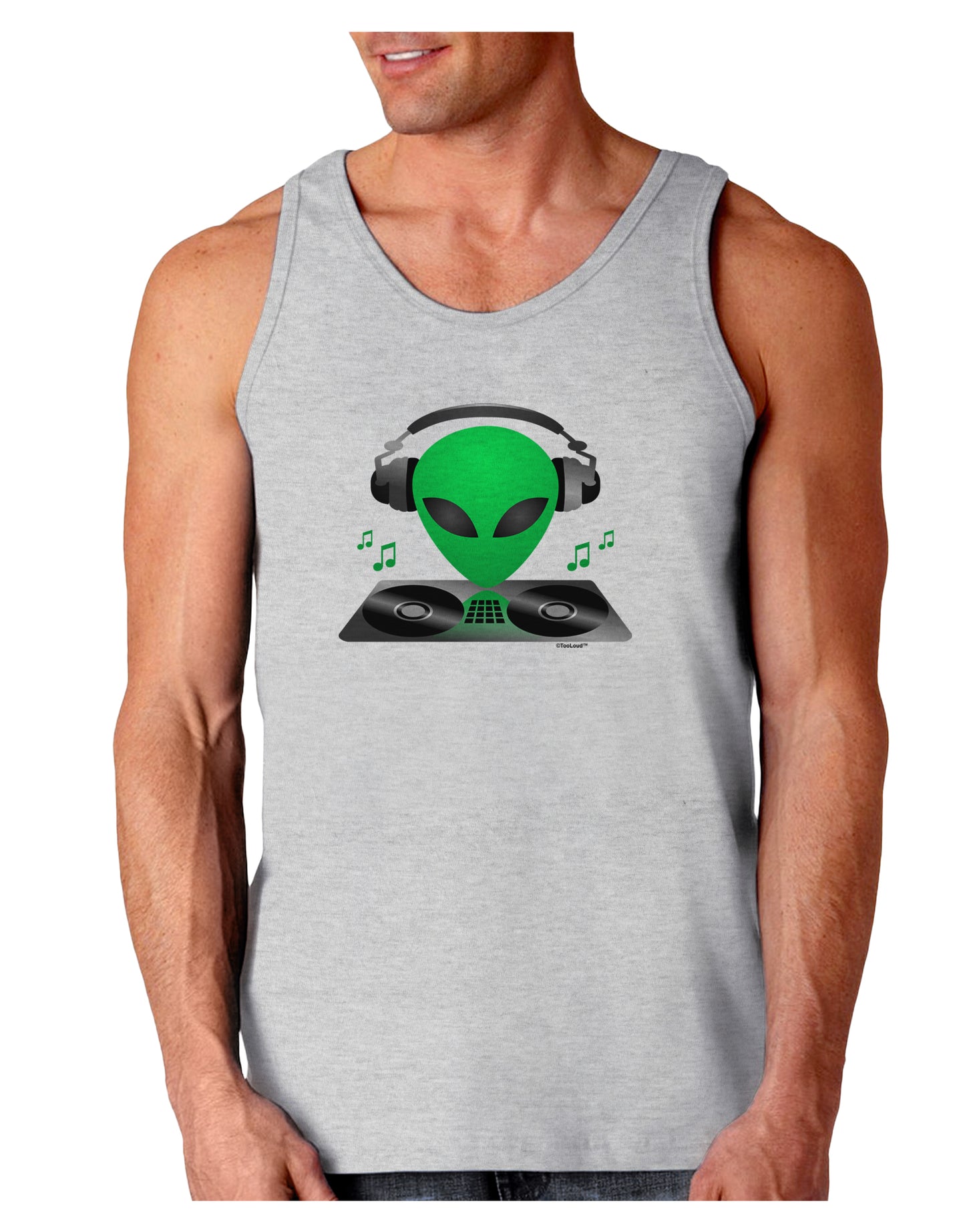 Alien DJ Loose Tank Top-Loose Tank Top-TooLoud-AshGray-Small-Davson Sales