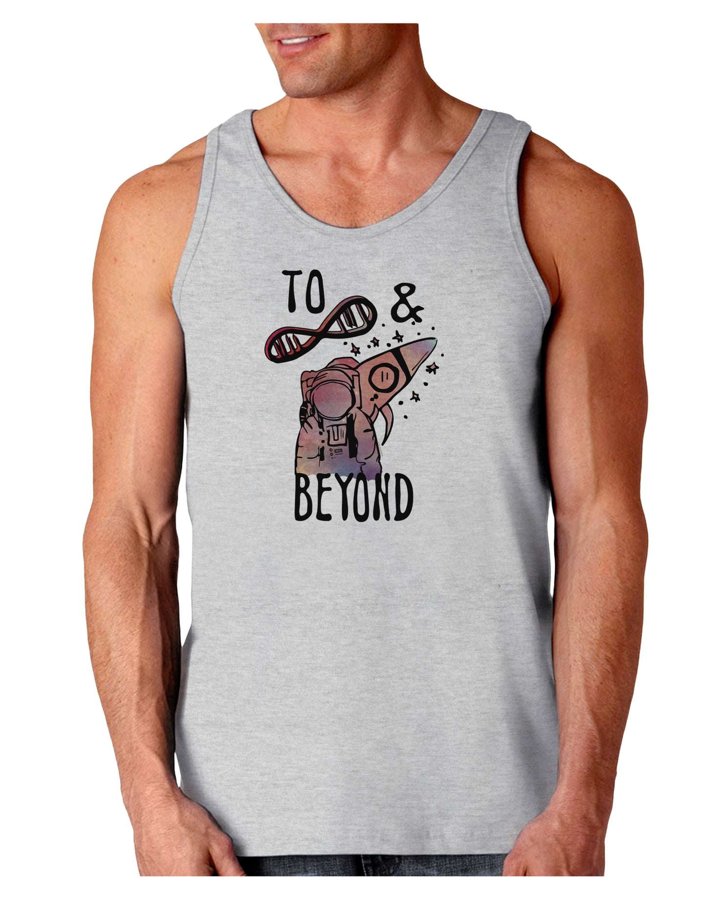 TooLoud To infinity and beyond Loose Tank Top-Mens-LooseTanktops-TooLoud-AshGray-Small-Davson Sales