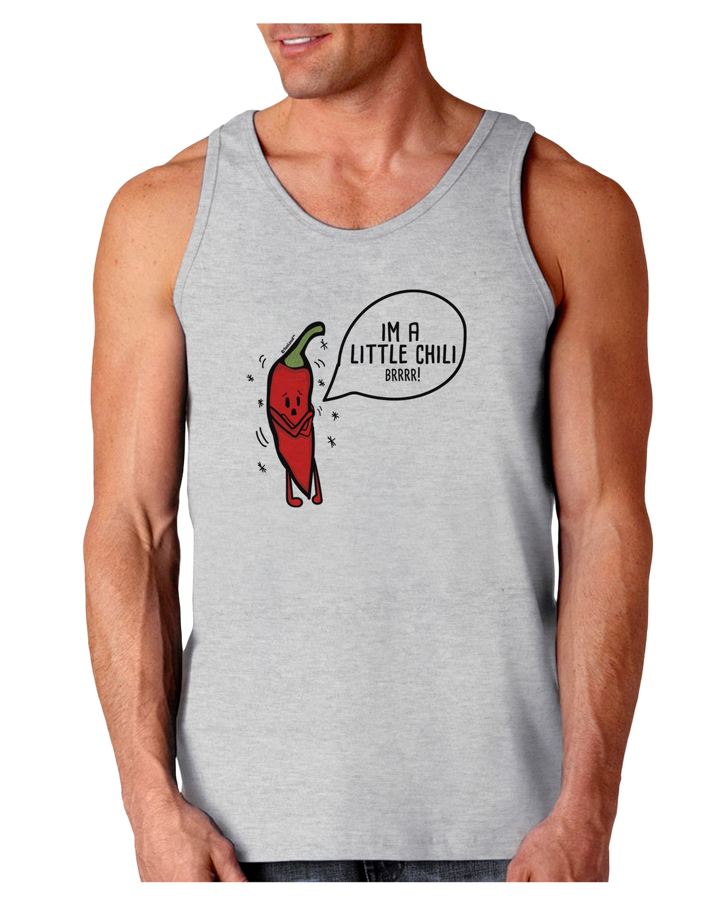 I'm a Little Chilli Loose Tank Top-Mens-LooseTanktops-TooLoud-AshGray-Small-Davson Sales