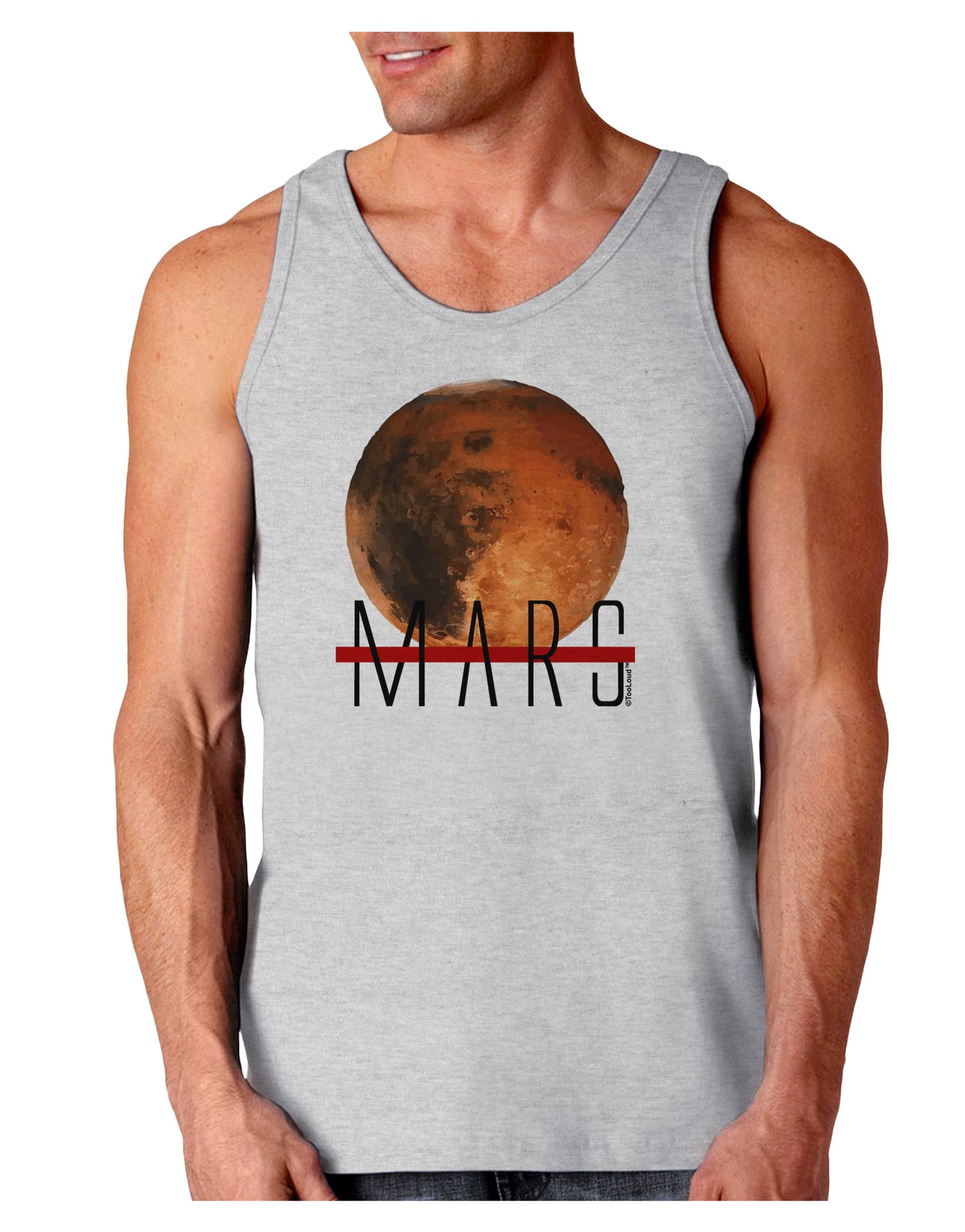 Planet Mars Text Loose Tank Top-Loose Tank Top-TooLoud-AshGray-Small-Davson Sales