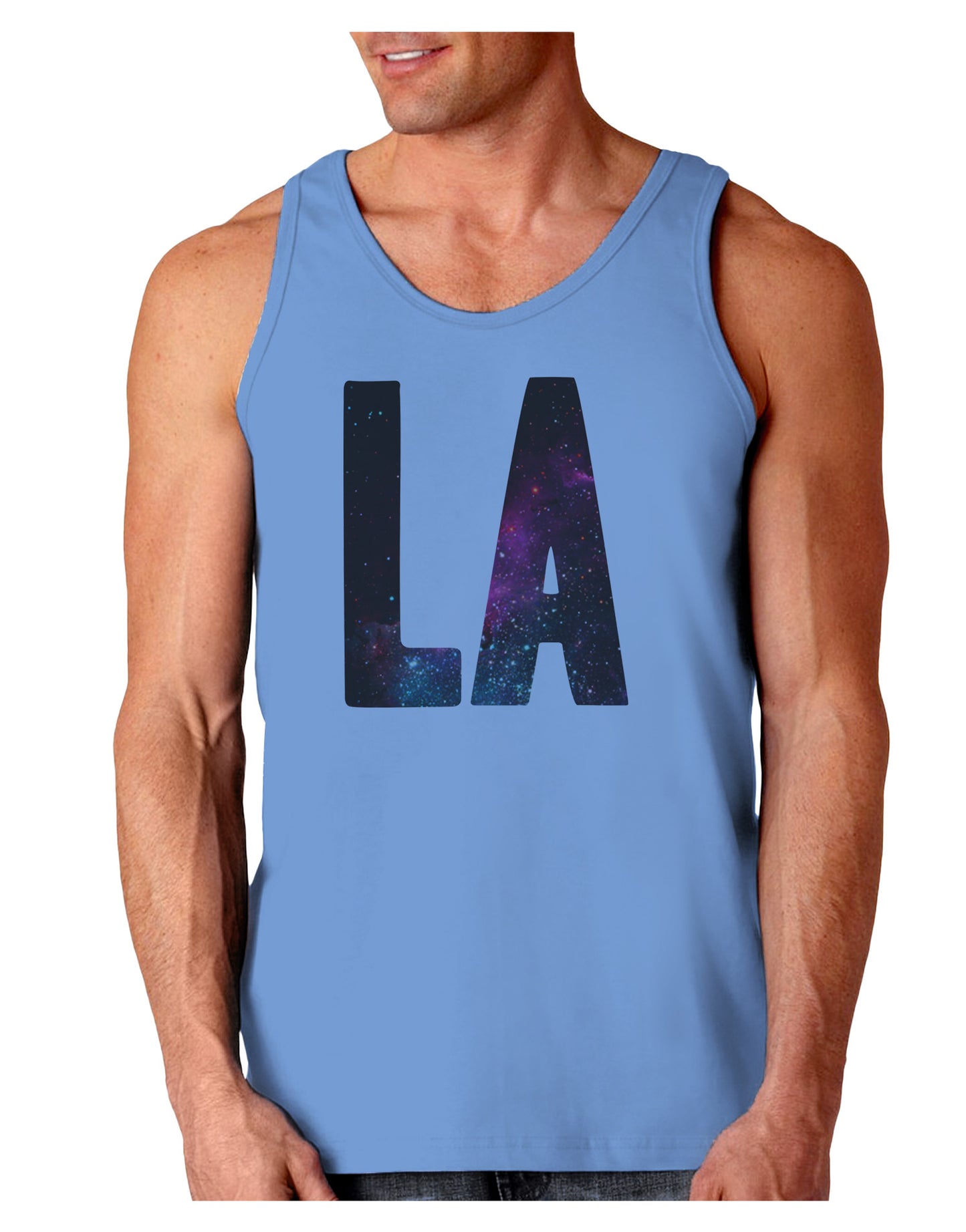 LA Outer Space Desgin Loose Tank Top-Loose Tank Top-TooLoud-CarolinaBlue-Small-Davson Sales