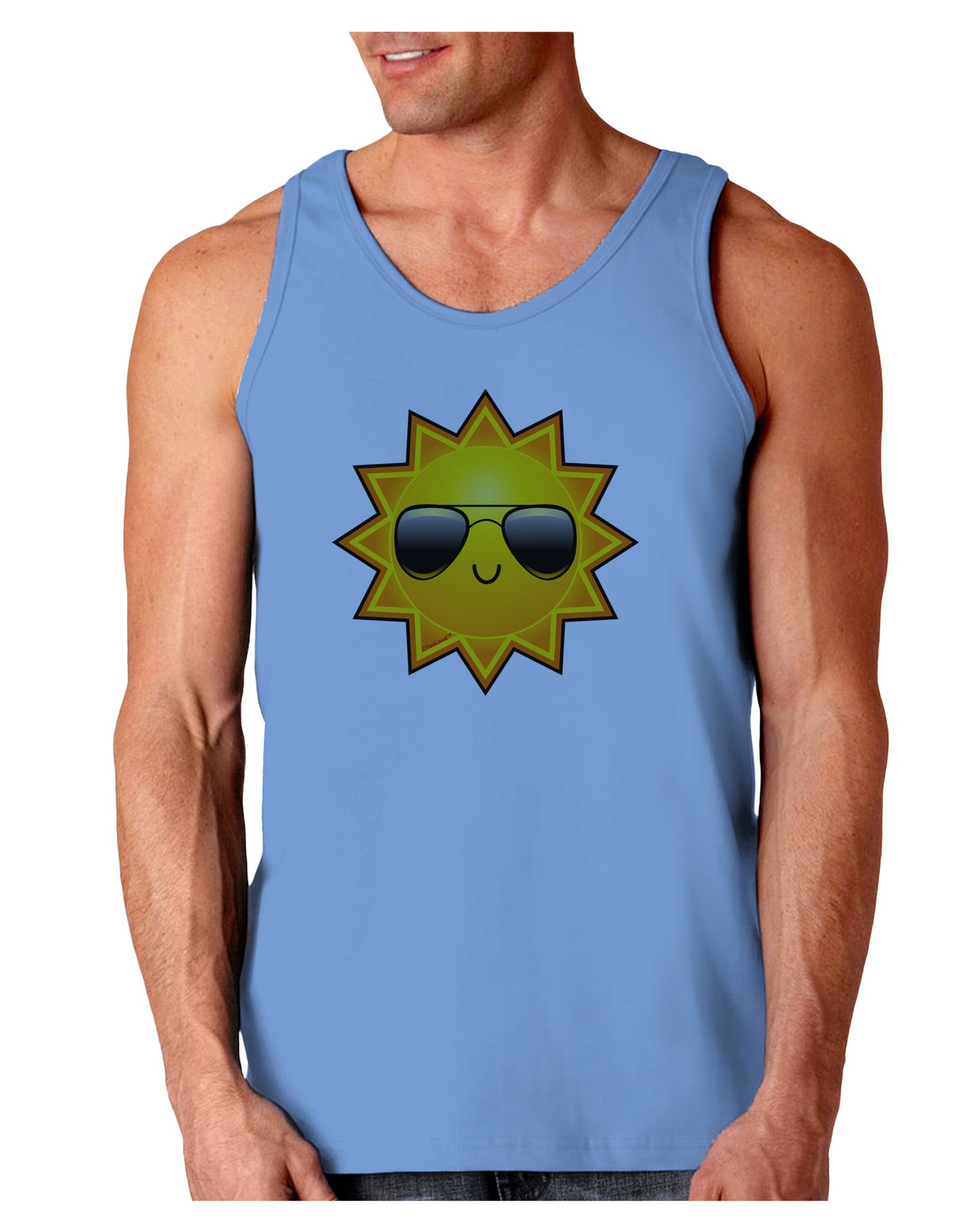 Sun With Sunglasses Loose Tank Top-Loose Tank Top-TooLoud-CarolinaBlue-Small-Davson Sales